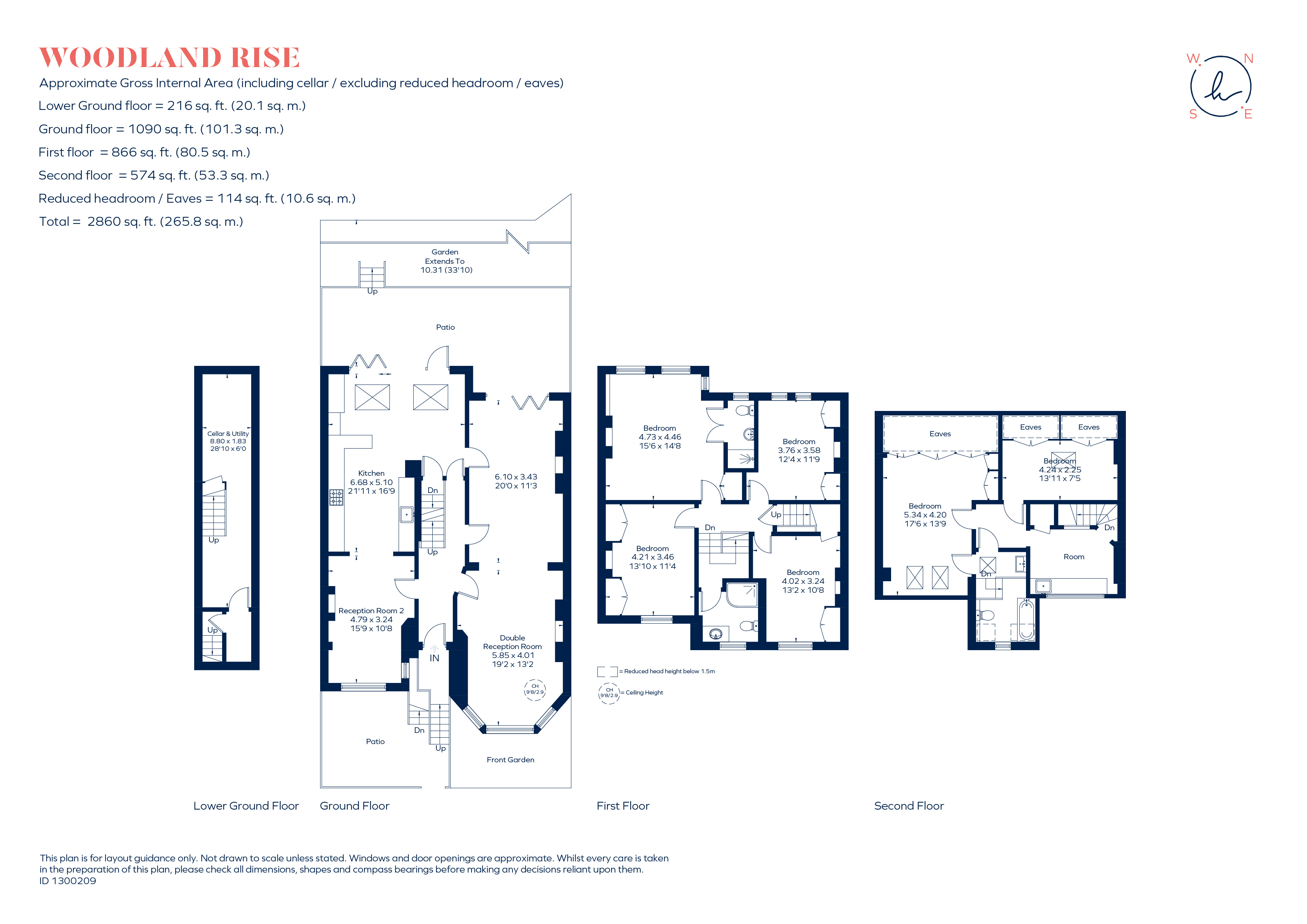 44, Woodland Rise, London floorplan