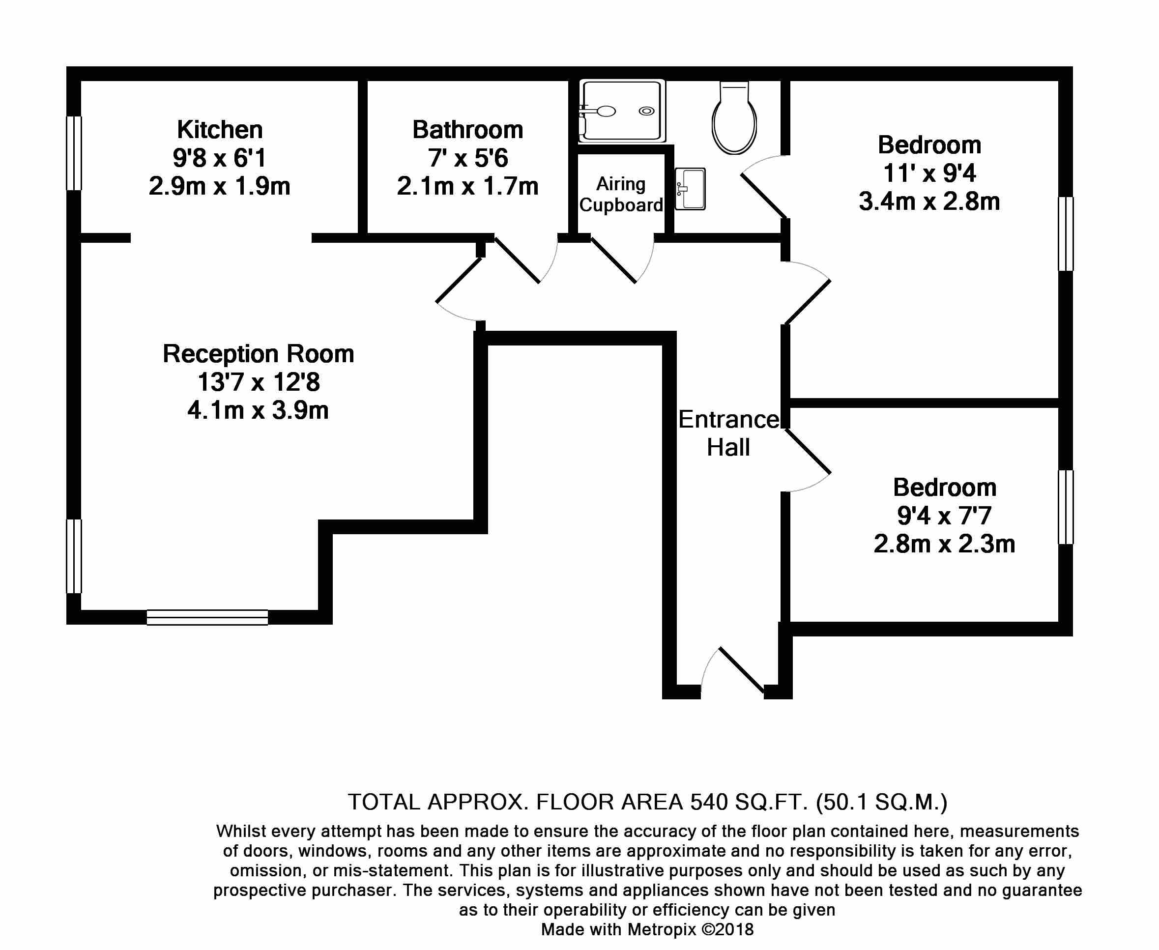 Flat 2, Woodman House 10-12, High Street, Hertfordshire floorplan