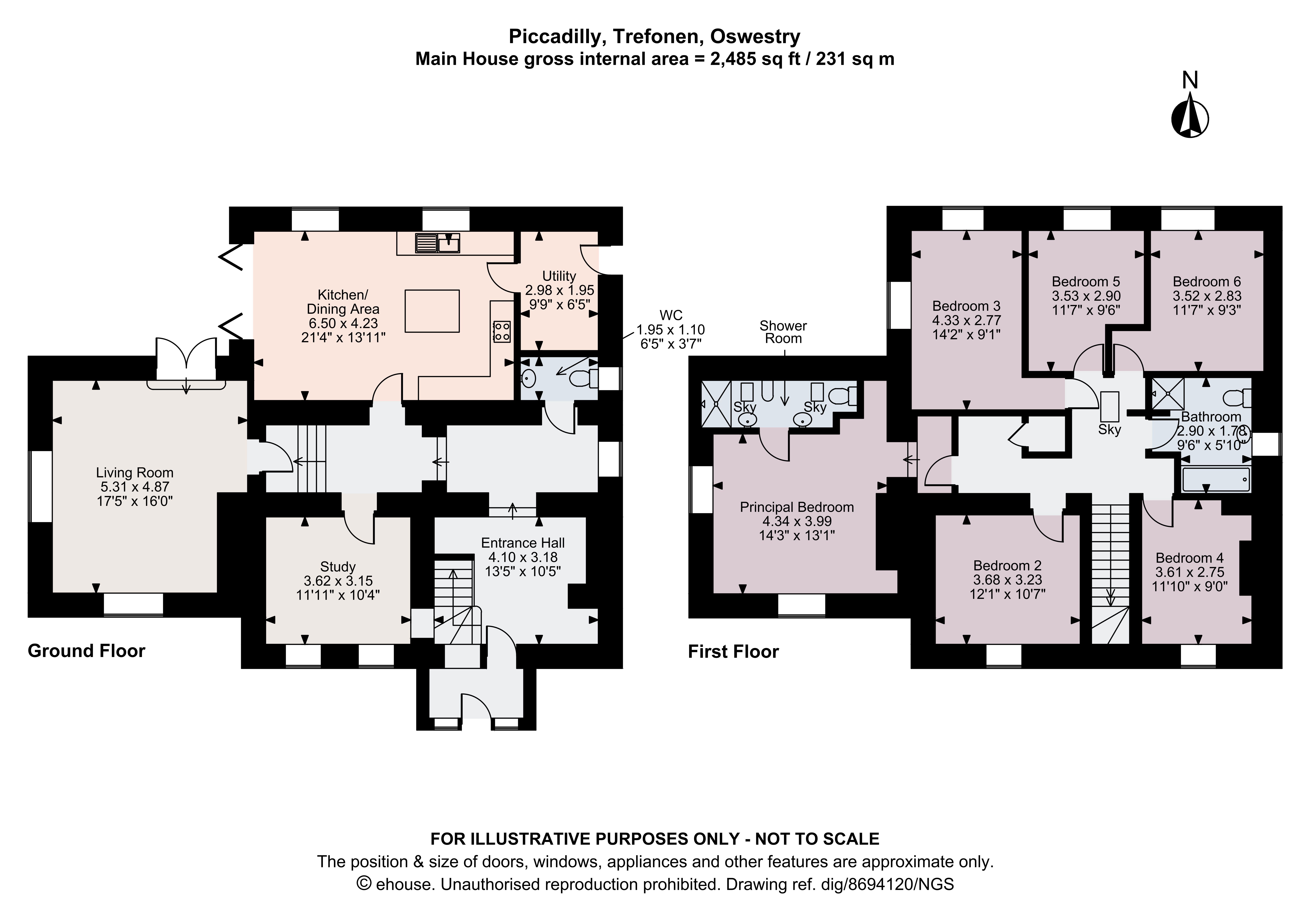 2-3, Piccadilly,, Trefonen, Shropshire floorplan