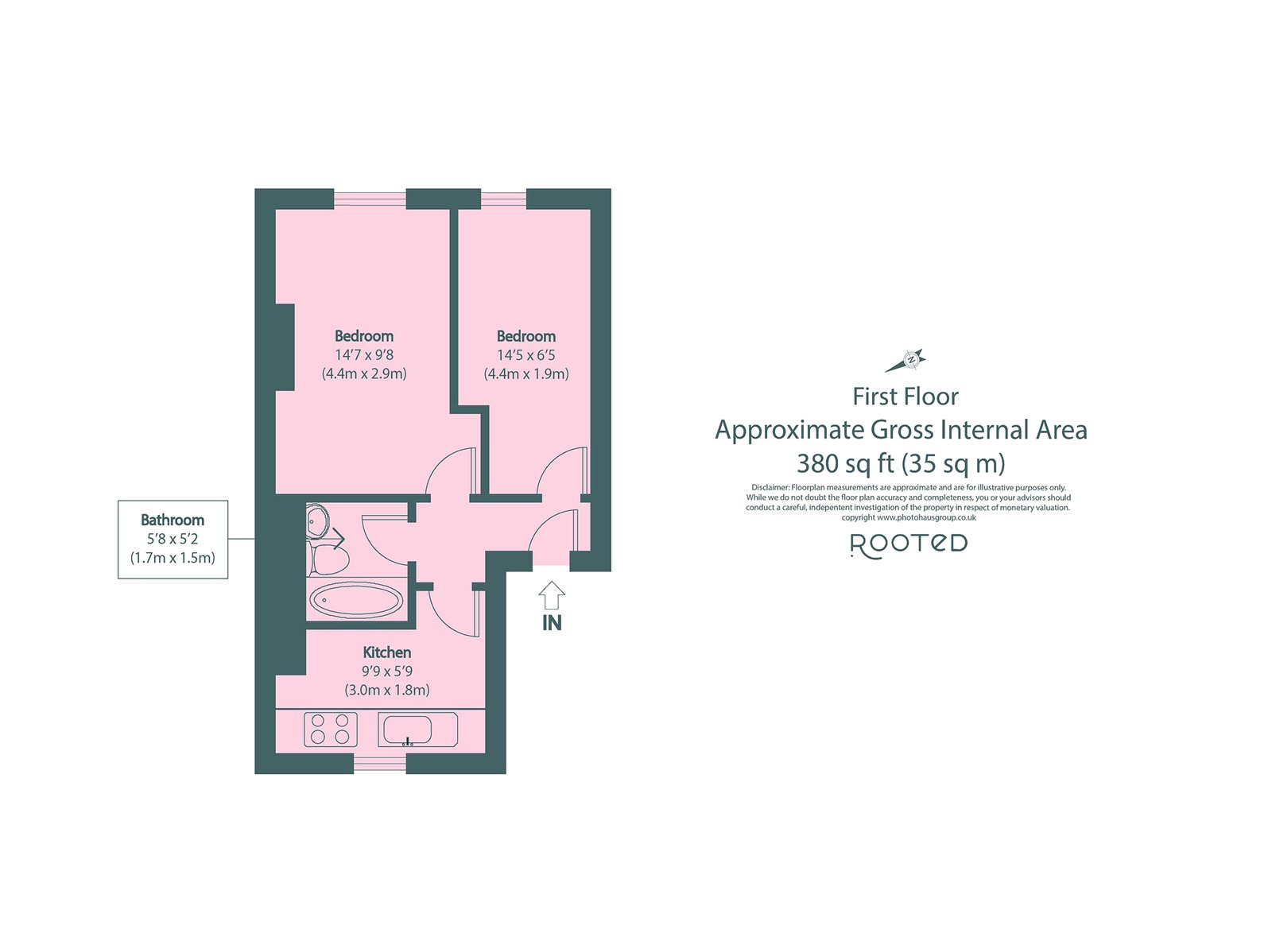 Flat B, 135, Clarence Road, London floorplan
