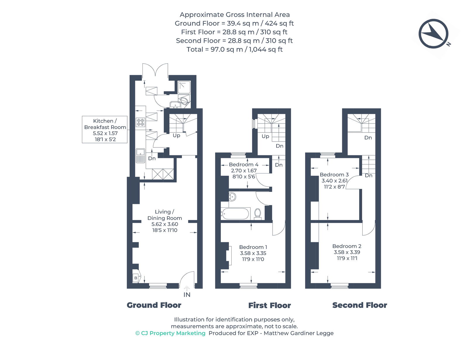 4, Upper Fisher Row, Oxford floorplan
