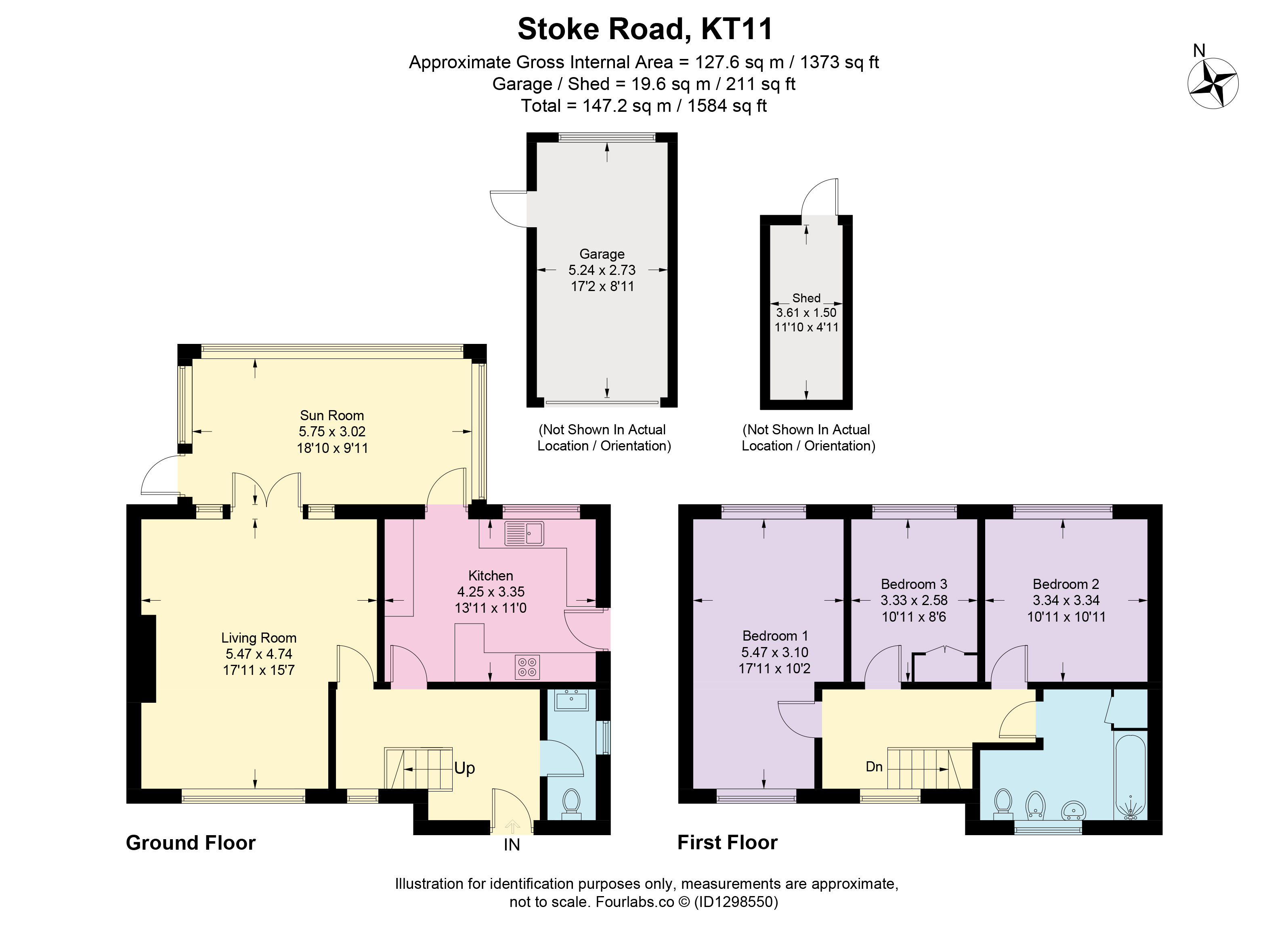 19, Stoke Road, Cobham floorplan