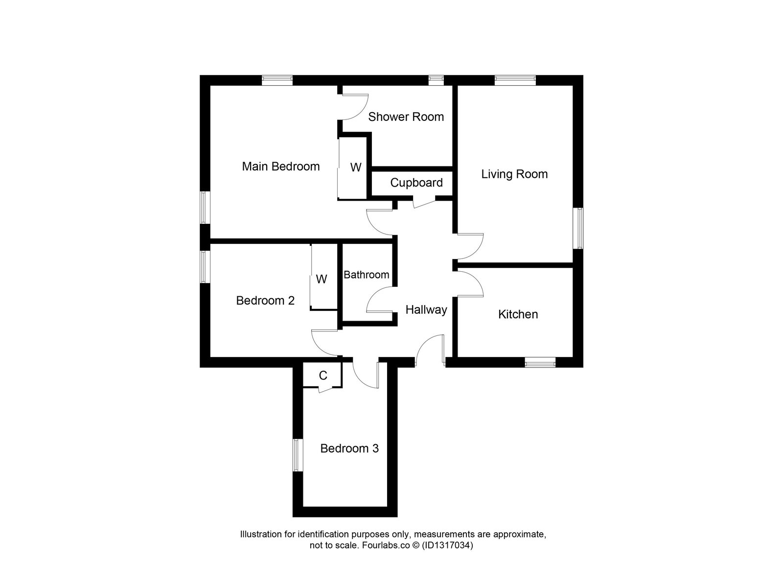 Flat 32, Farraline Court, Inverness, IV1 1PN floorplan
