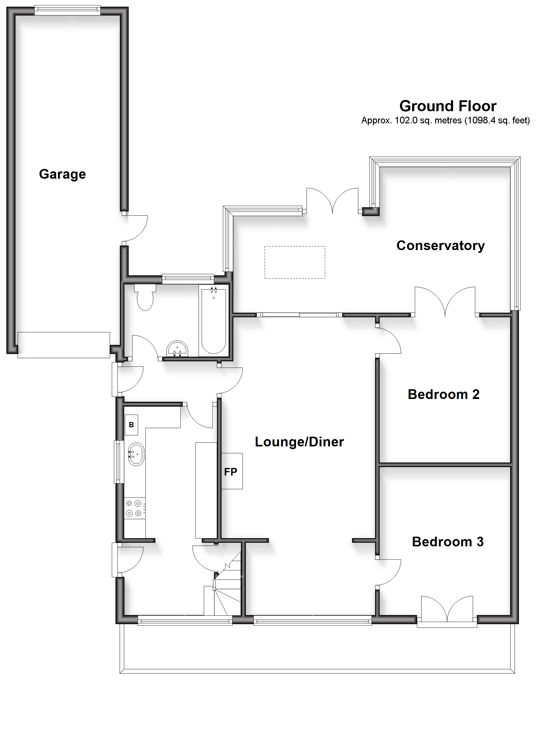 132, The Parade, Greatstone floorplan