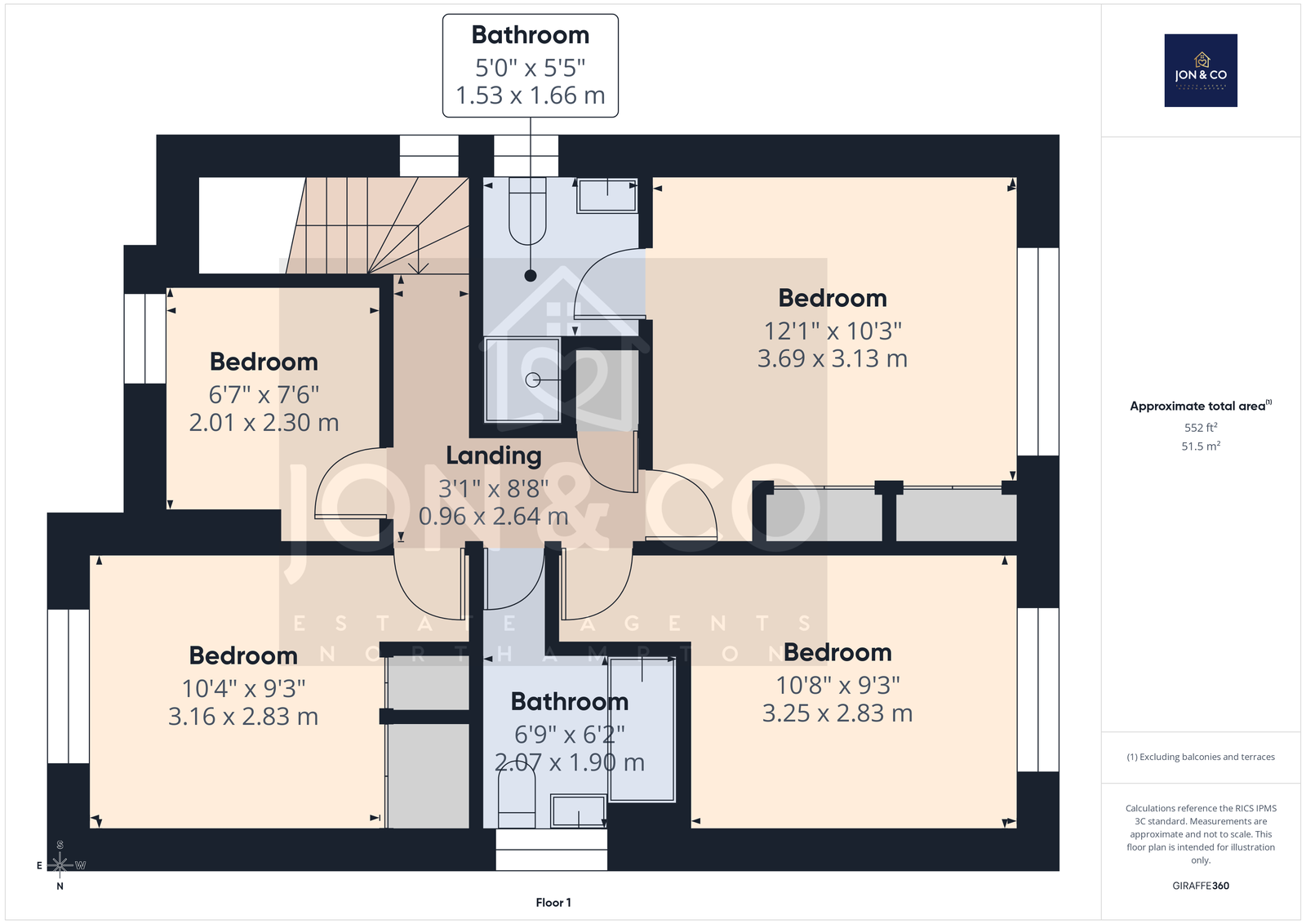 48, Harcourt Way, Northampton floorplan