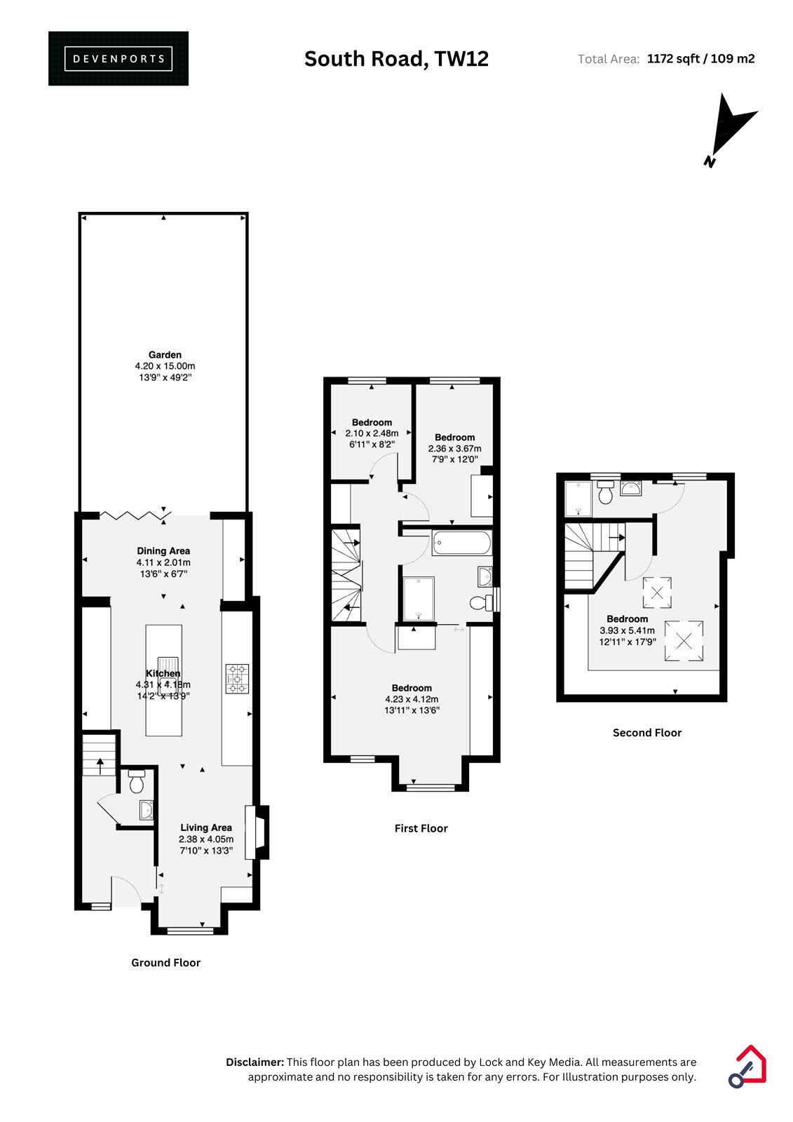 3, South Road, Hampton floorplan