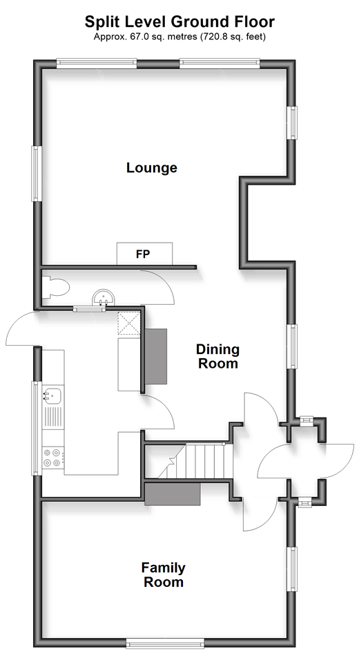 Pilgrims Road Halling, Rochester floorplan
