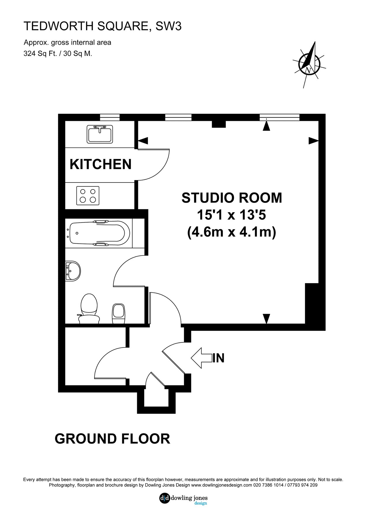 Flat 9, 18, Tedworth Square, Chelsea floorplan