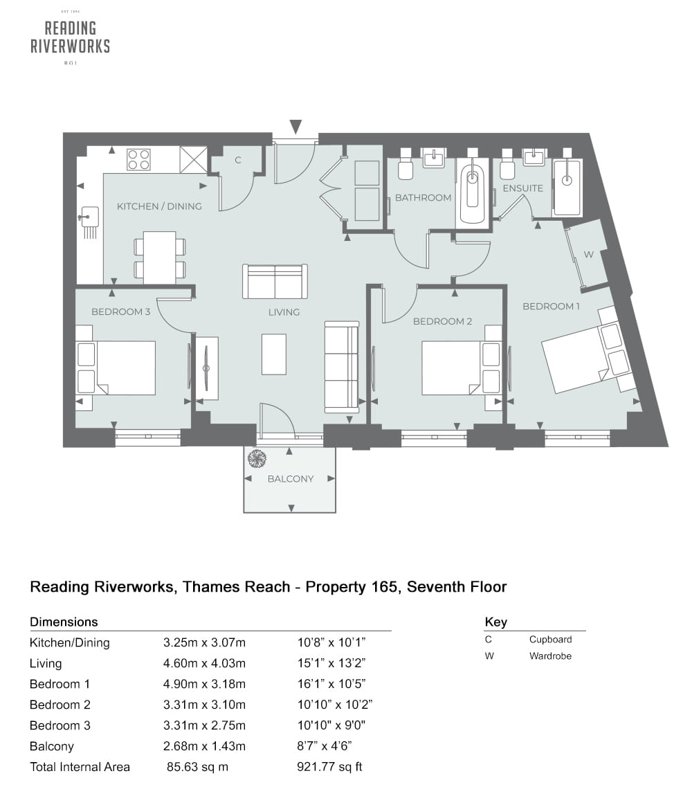 165, Reading, Rg1 8Bu, Reading floorplan