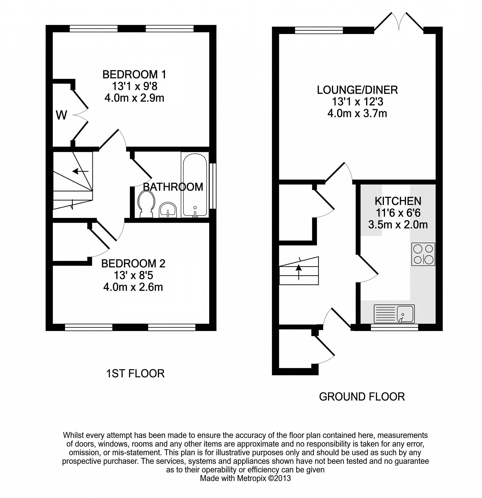 3, Miles Place, Lightwater floorplan