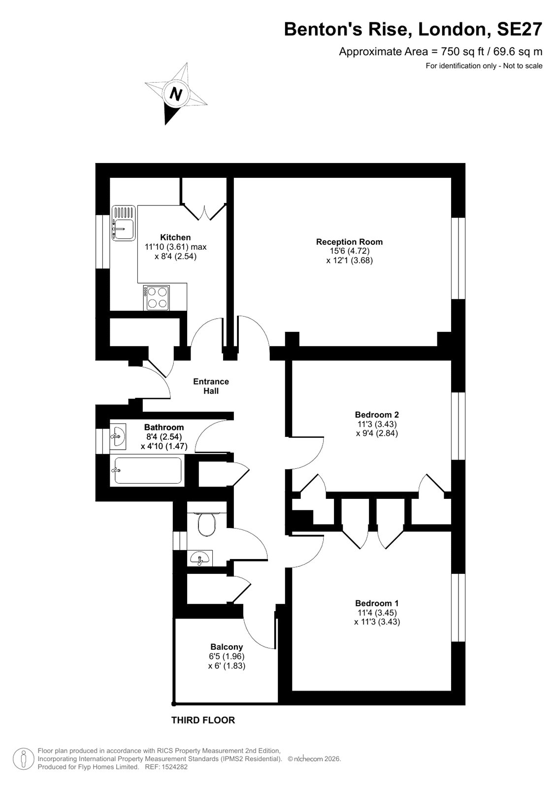 Flat 17, Summersell House,, Benton's Rise, London floorplan