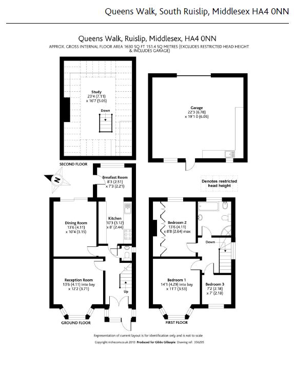 93, Queens Walk, Ruislip floorplan