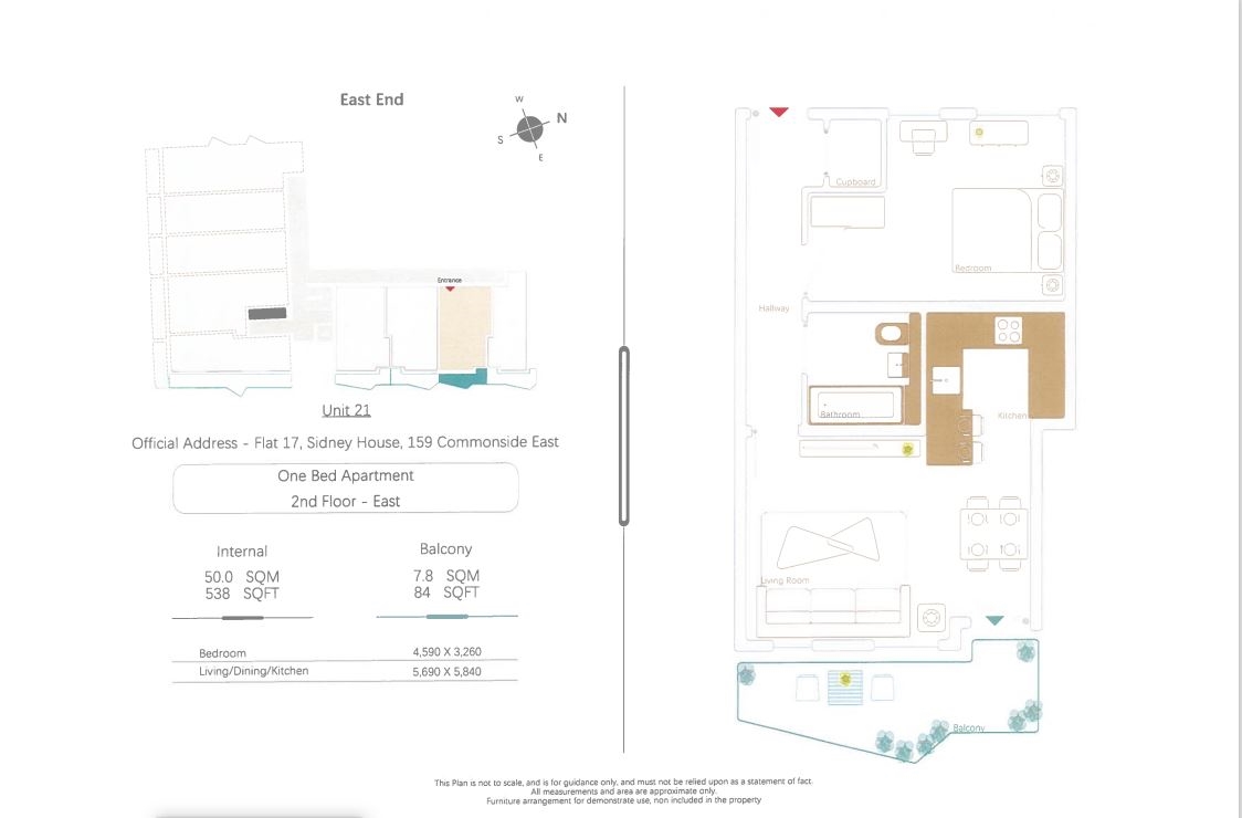 Flat 17 Sidney House,, 159 Commonside East, Mitcham floorplan