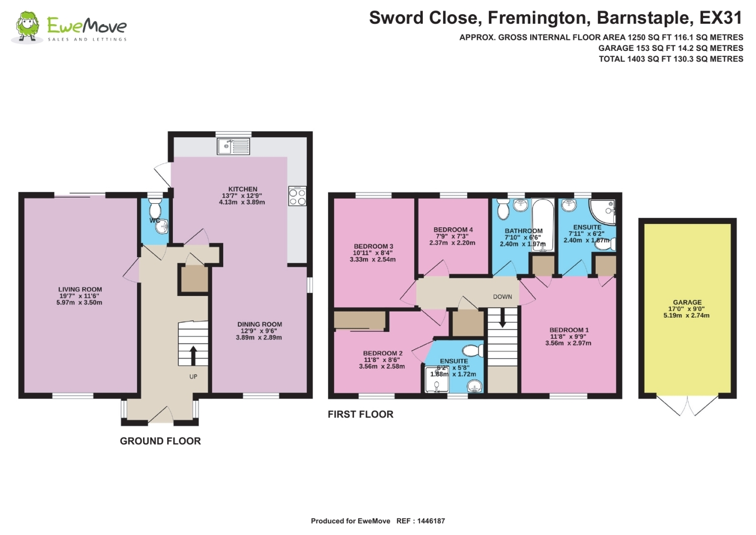 2, Sword Close, Barnstaple floorplan