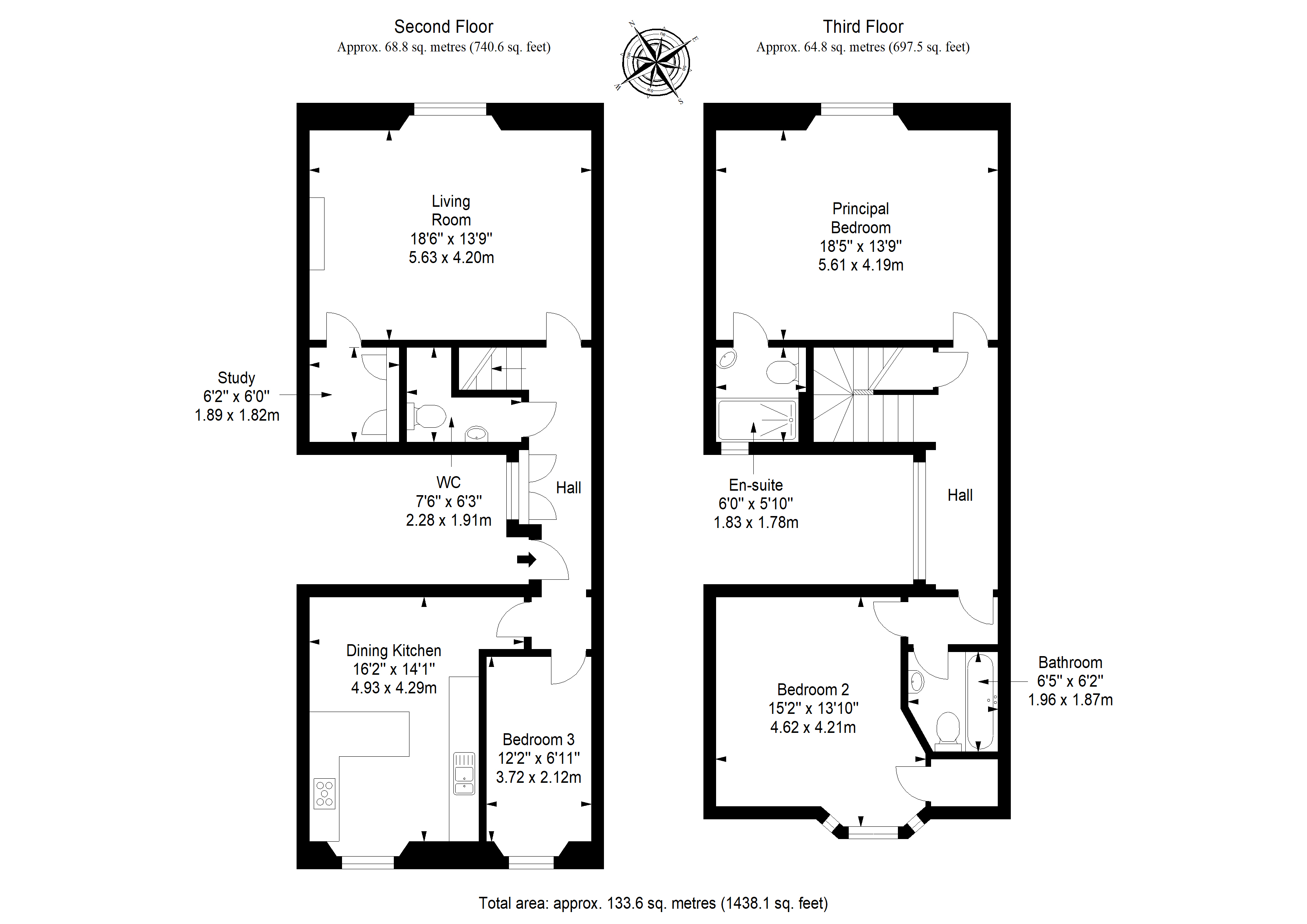 3/3, Randolph Cliff, Edinburgh floorplan