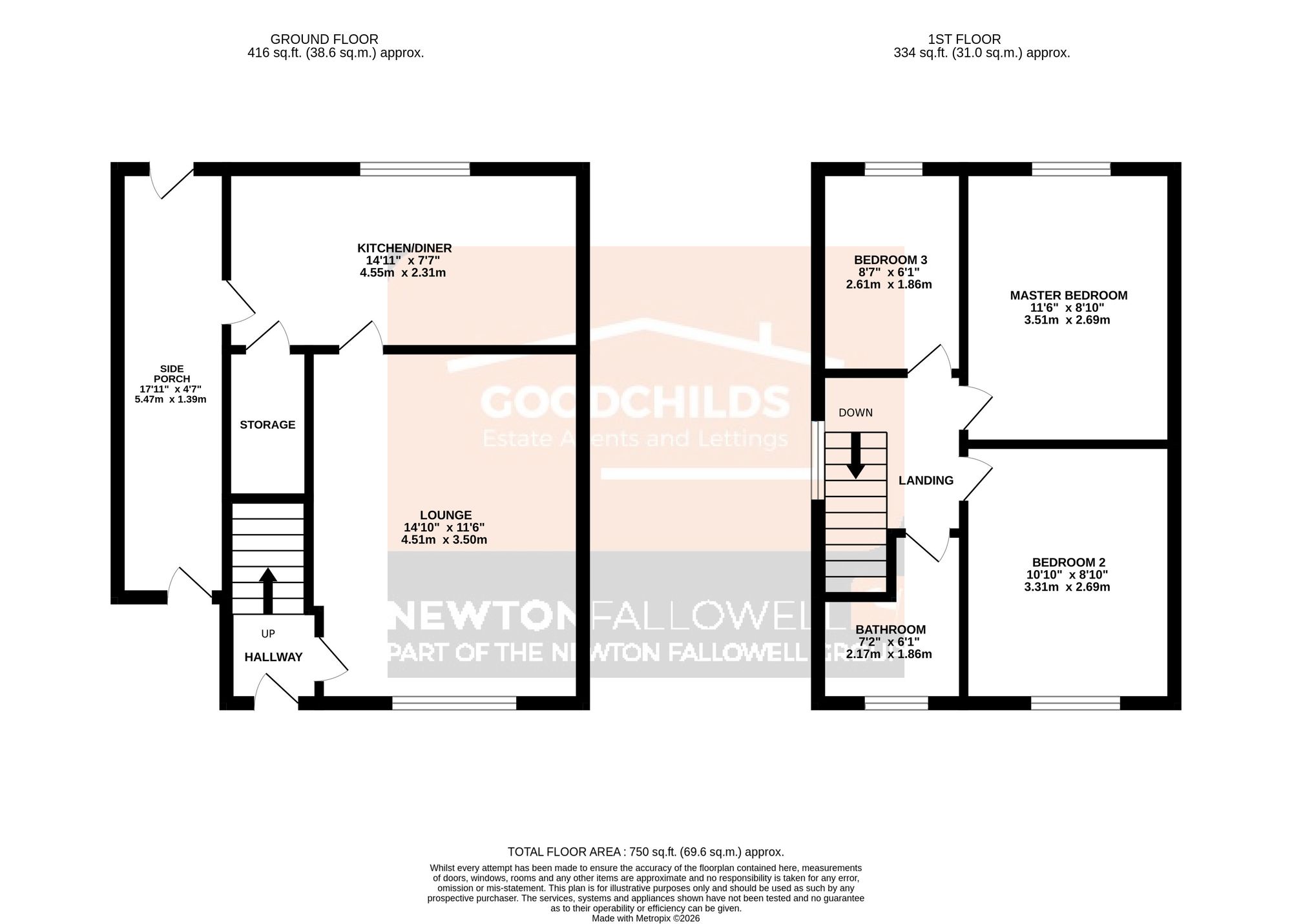 11 Lombardy Grove, Stoke-On-Trent floorplan