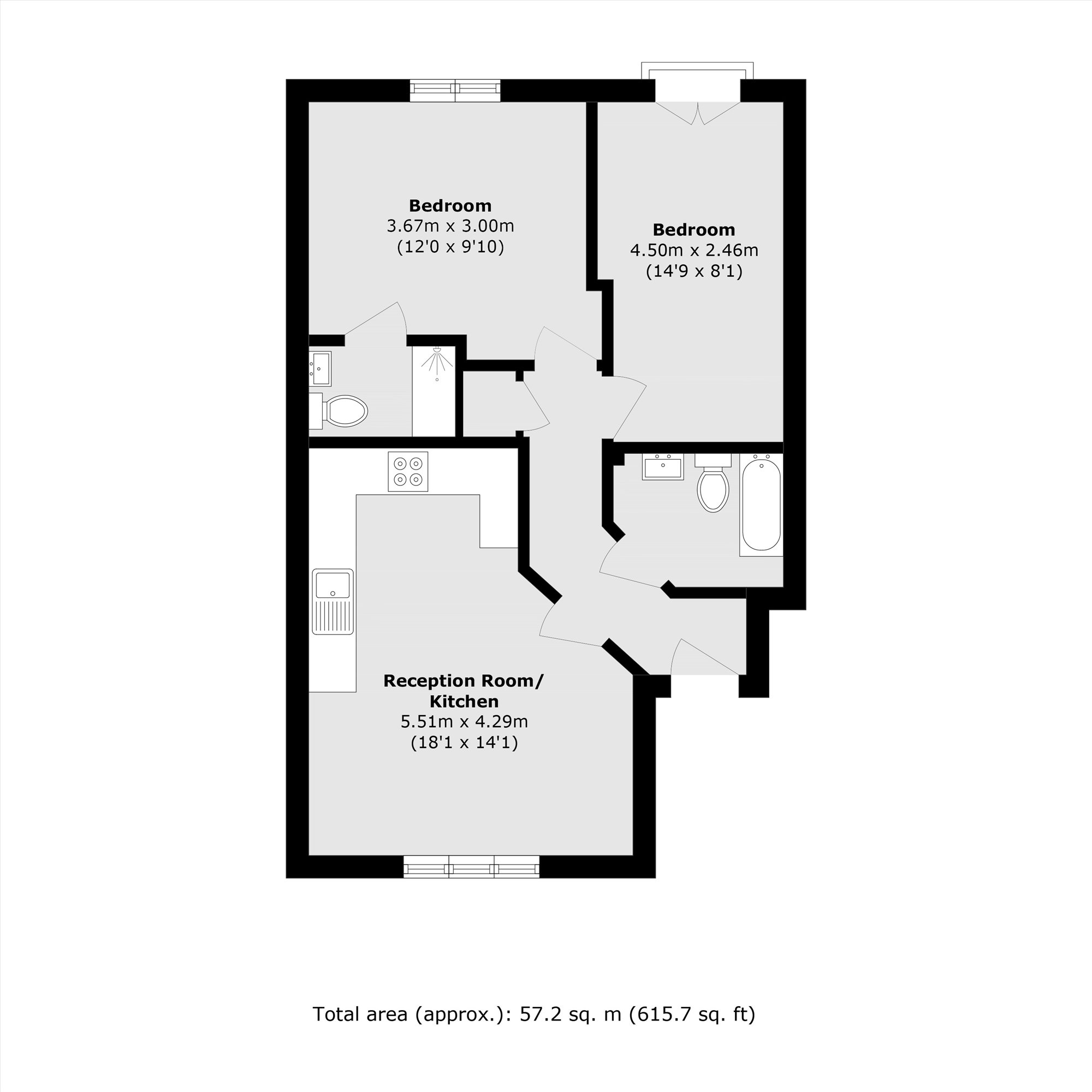 4, Murray Court, London floorplan