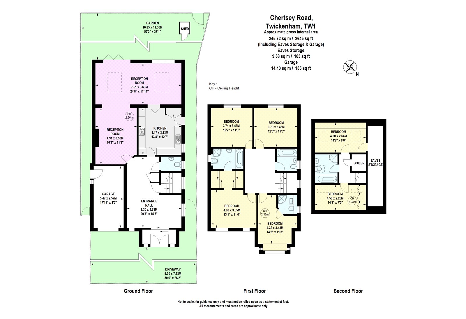 129, Chertsey Road, Twickenham floorplan
