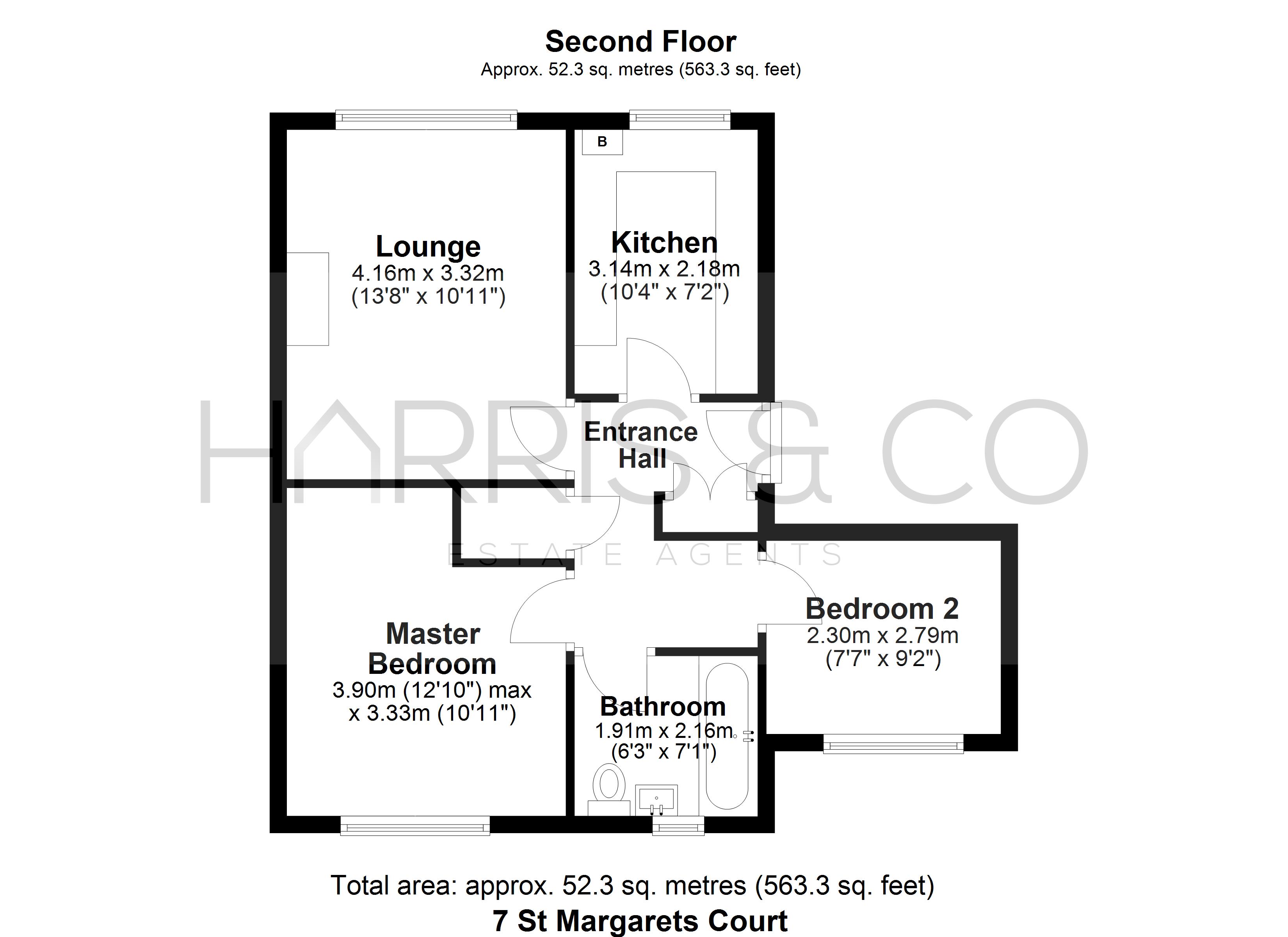 Flat 7, St. Margarets Court,, Walmsley Street, Lancashire floorplan