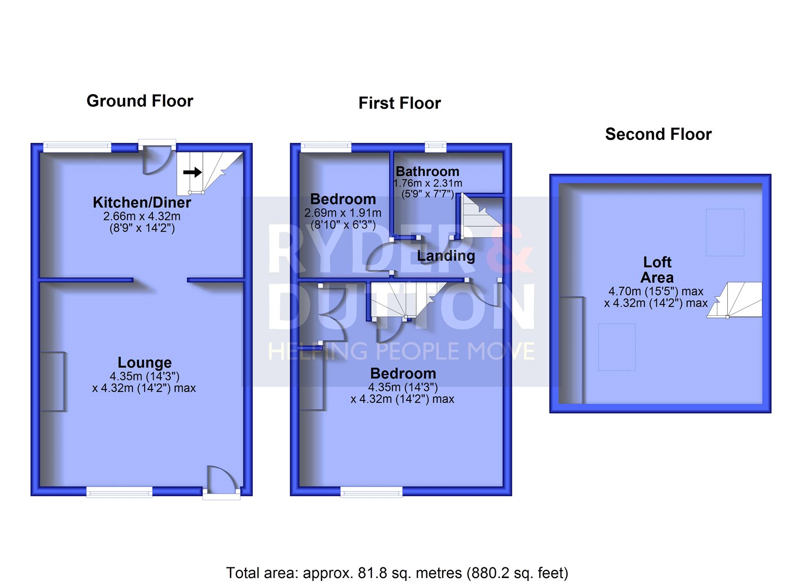 17, Milton Street, Mossley floorplan