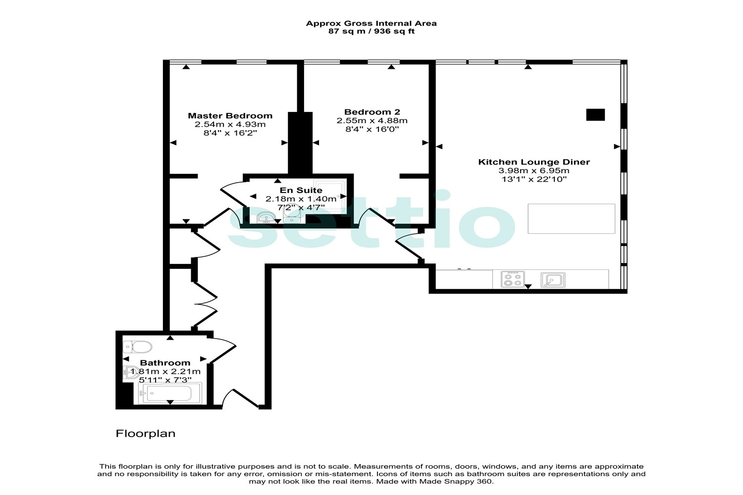 16, Flat 1208, Silvercroft Street, Manchester floorplan