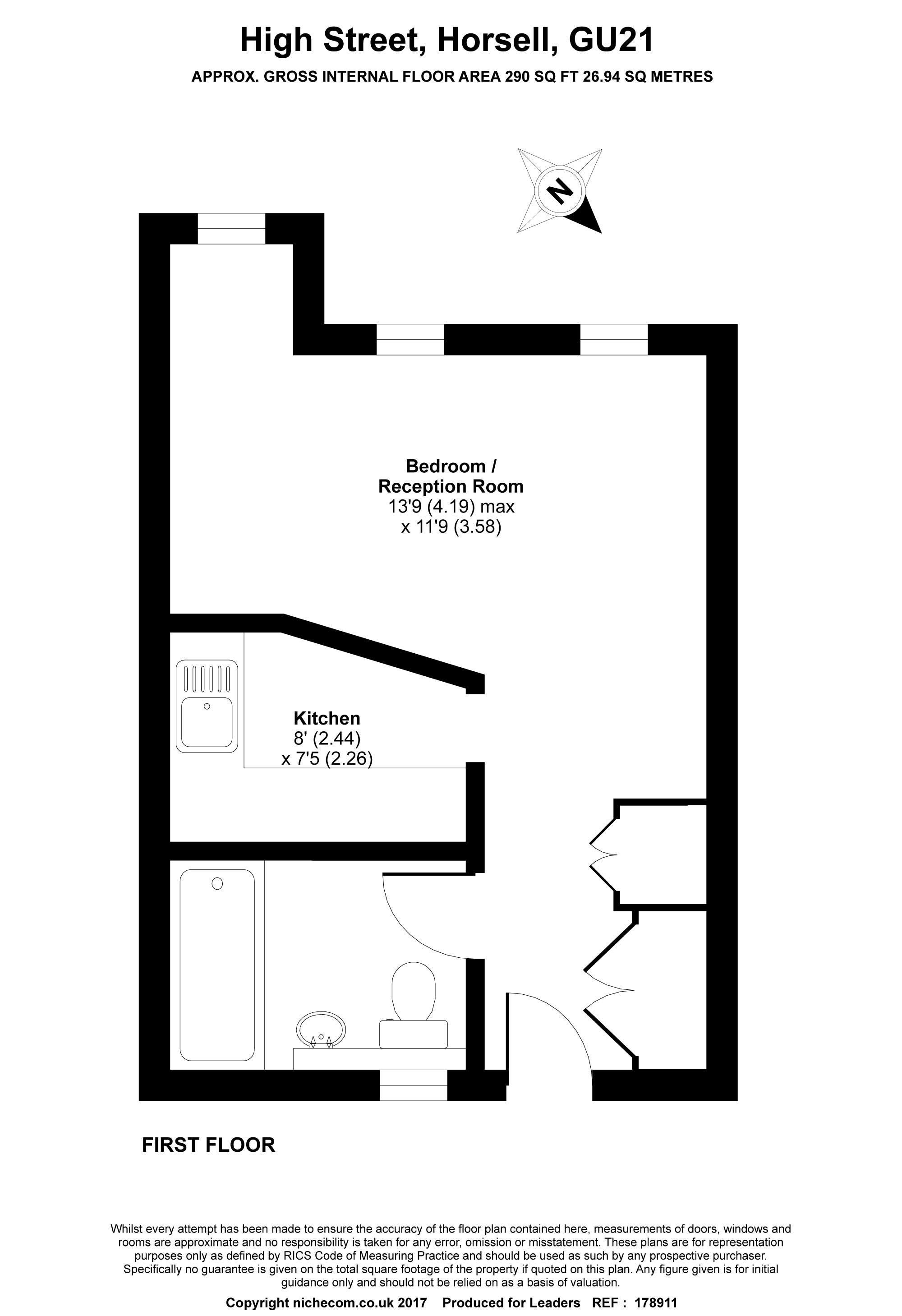 0 Bedrooms Studio to rent in Allerford House, High Street, Woking GU21