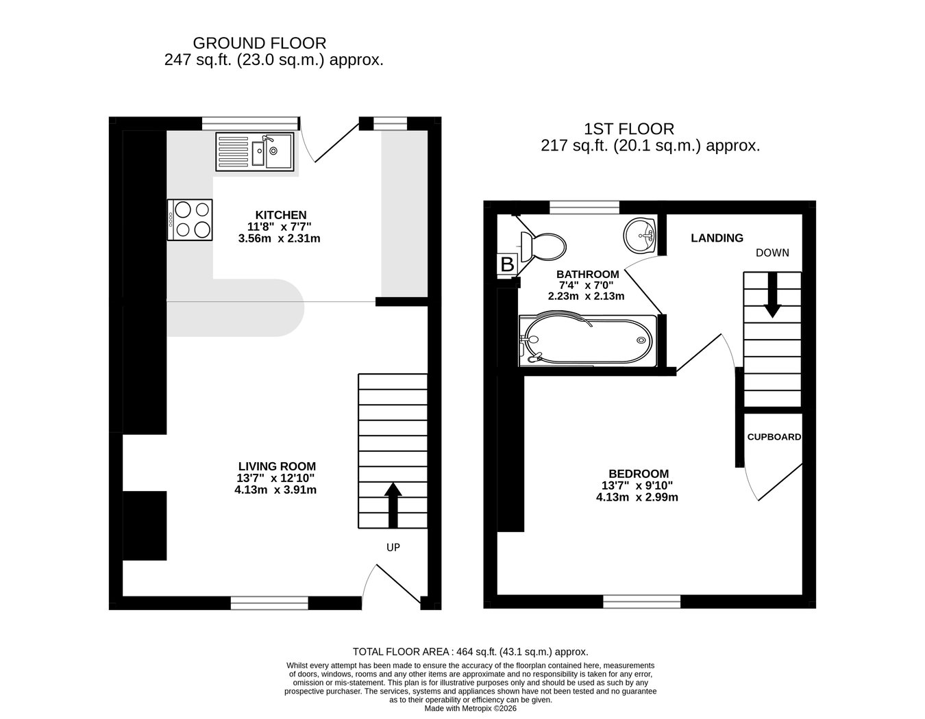 25, Baker Street, Abergavenny floorplan
