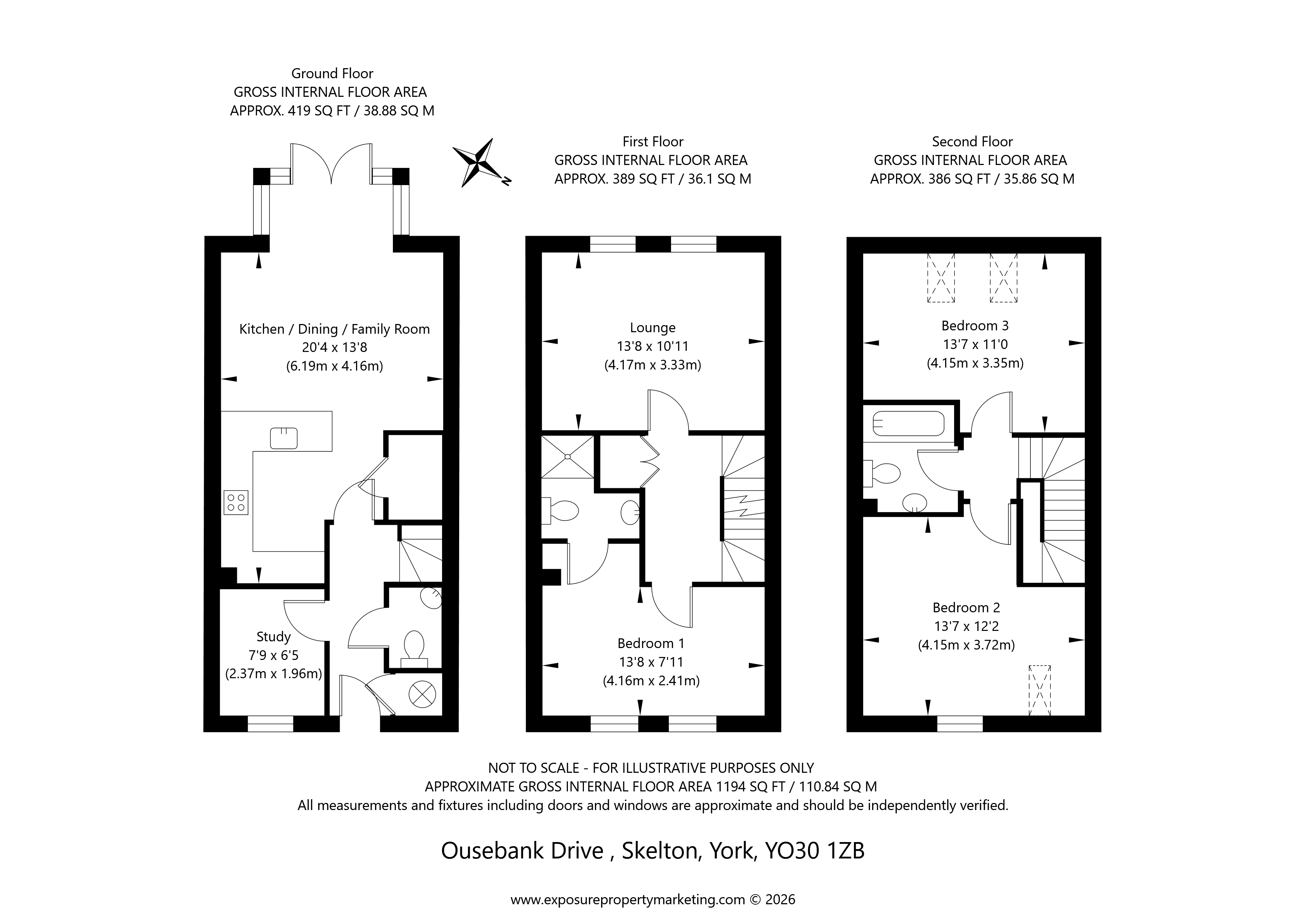 53, Ousebank Drive, York floorplan