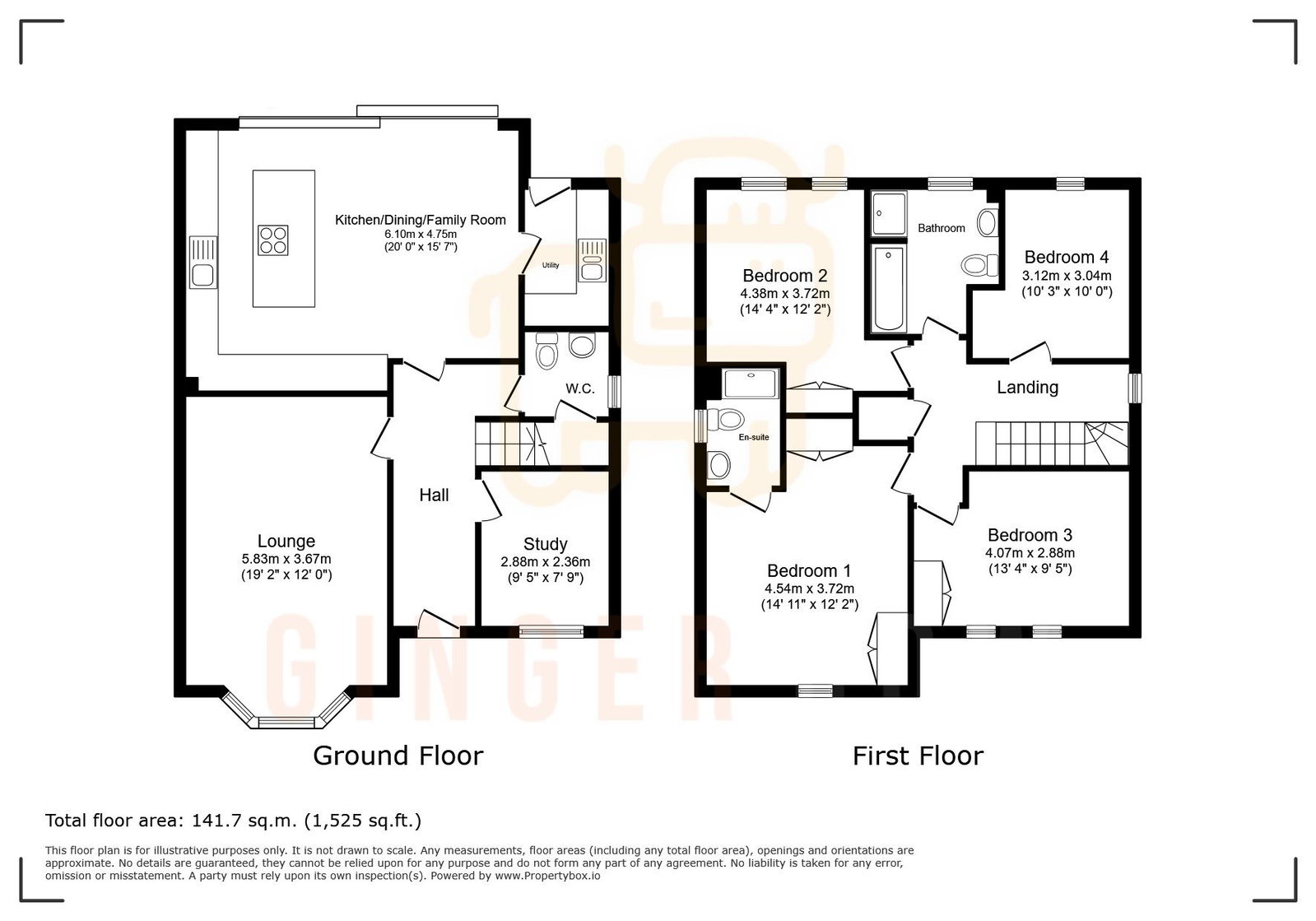 68, Peregrine Way, Wixams floorplan