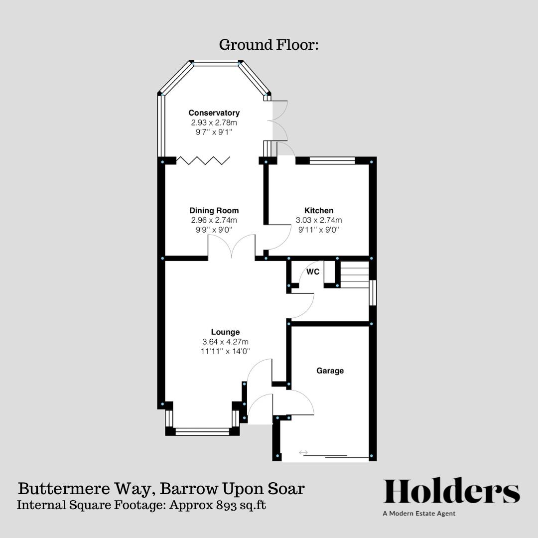 7, Buttermere Way, Loughborough floorplan