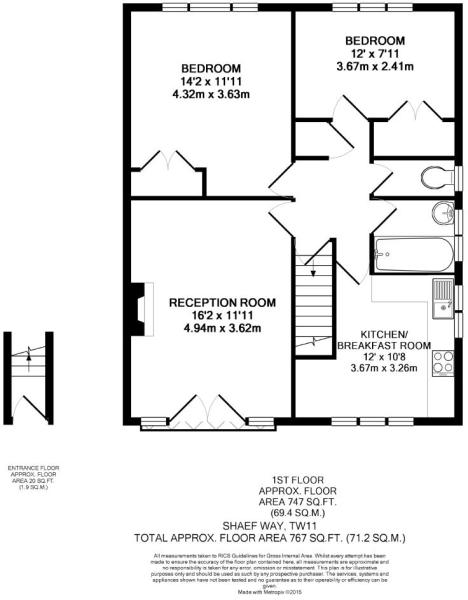 2 Bedrooms Flat to rent in Shaef Way, Teddington TW11