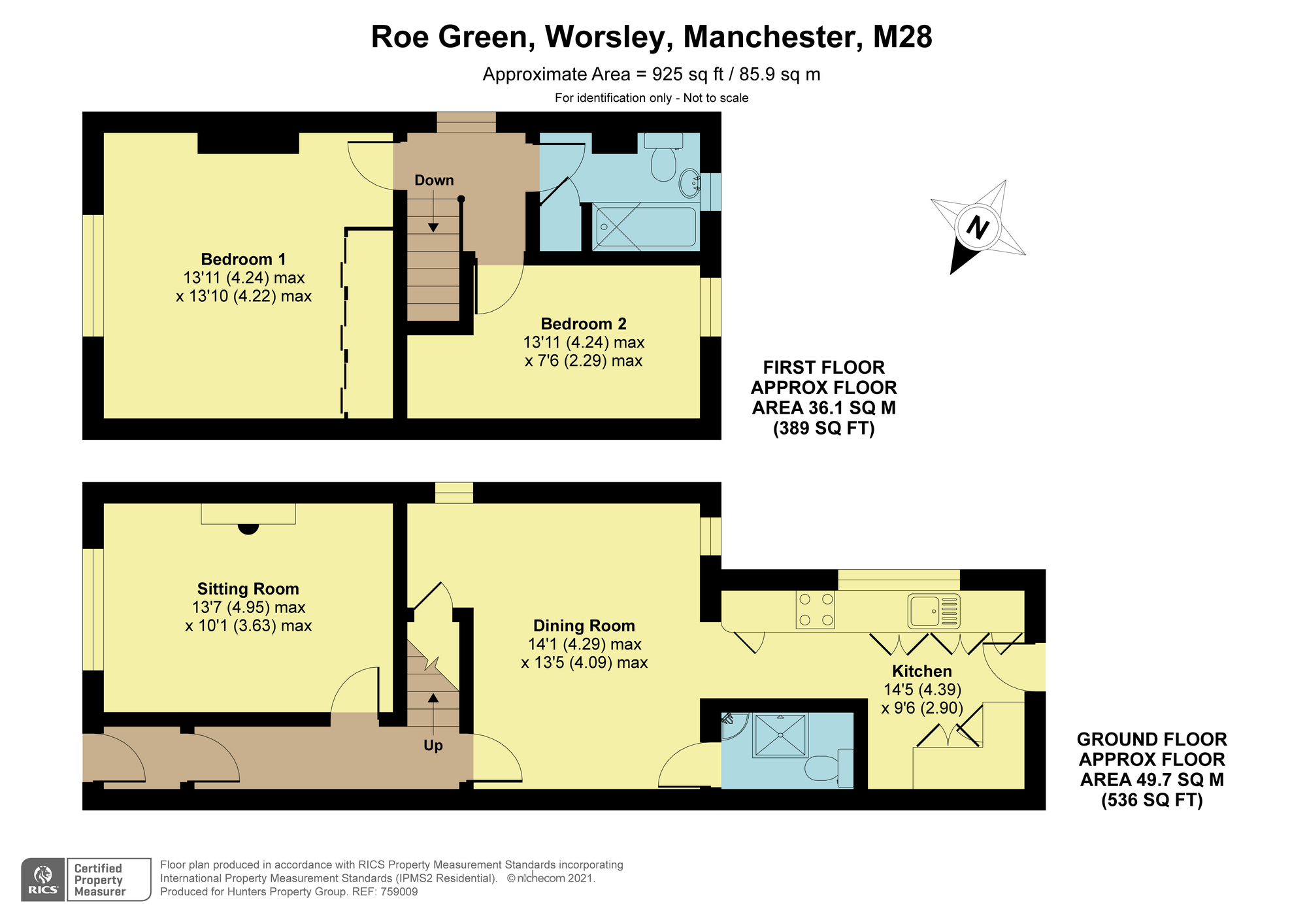 Roe Green, Worsley, Manchester, Greater Manchester M28, 2 bedroom terraced house to rent
