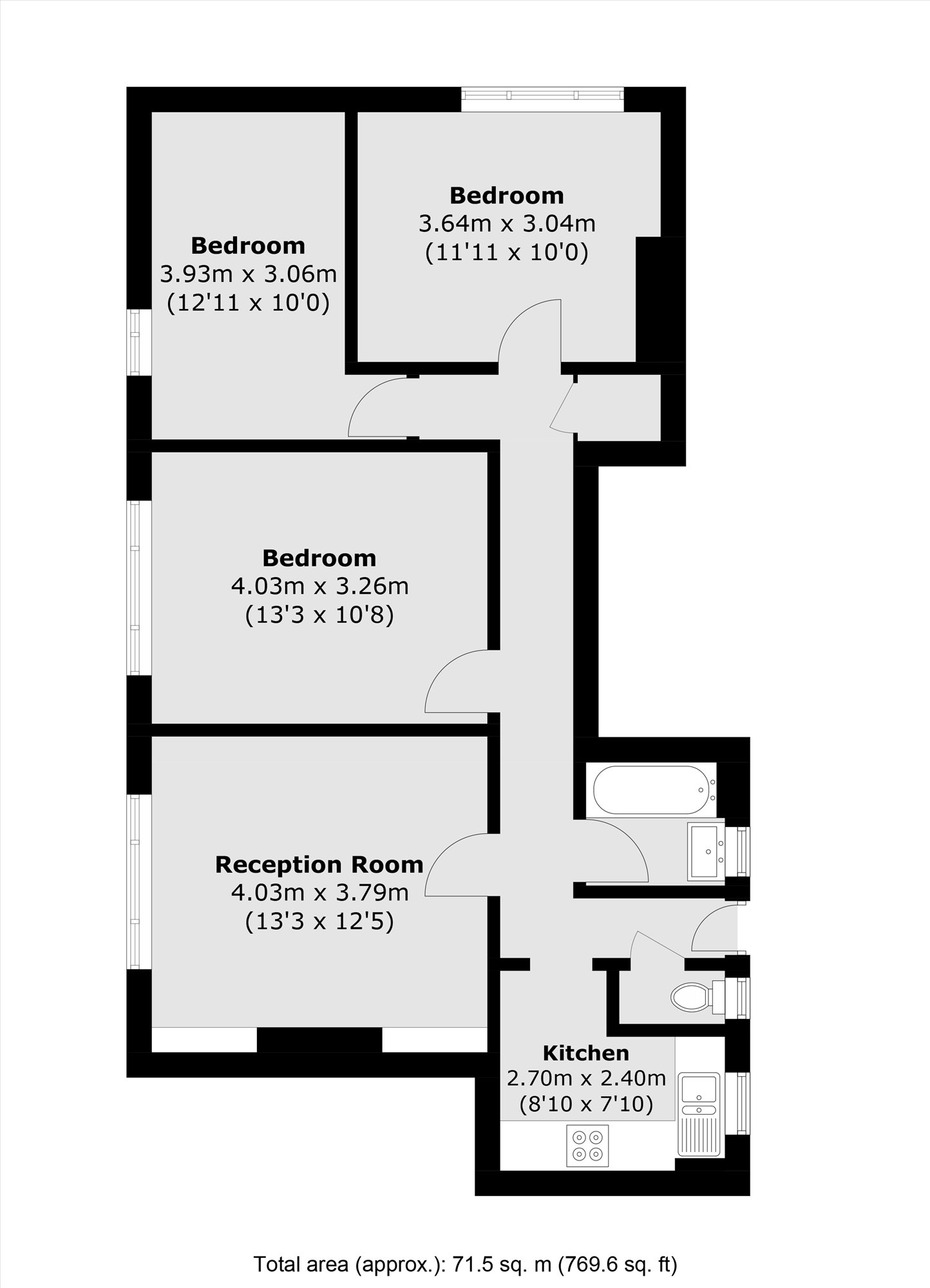 Flat 35, Frome House, Peckham Rye, London floorplan