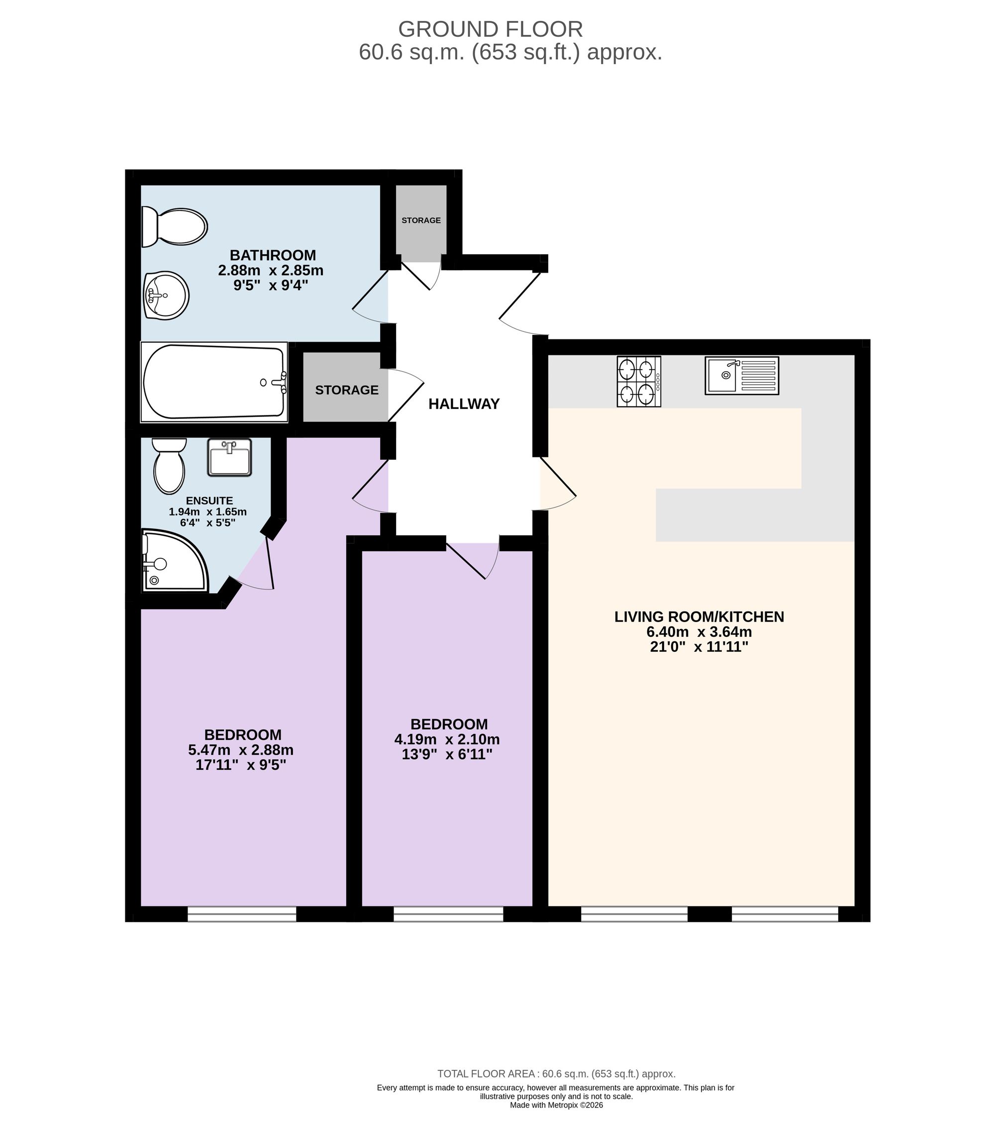 12 Grimshaw Place, Preston floorplan
