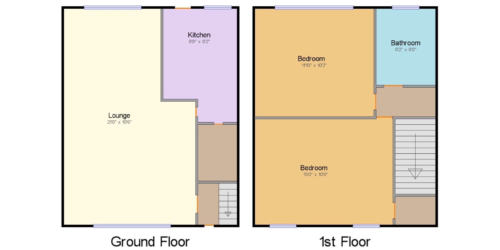 2 Bedrooms Terraced house for sale in Oakbank Drive, Barrhead, East Renfrewshire, . G78