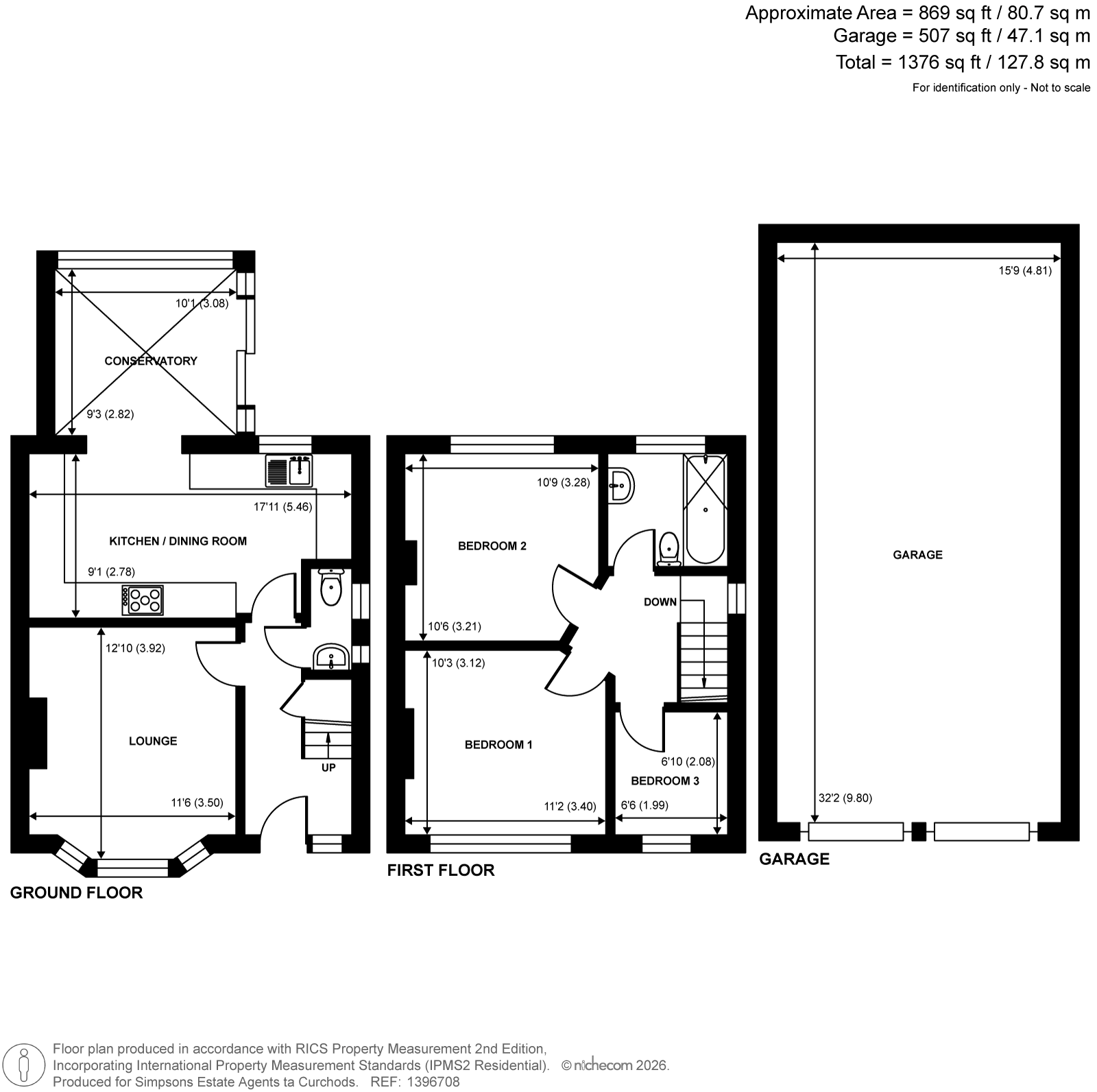 21, Grange Road, New Haw floorplan