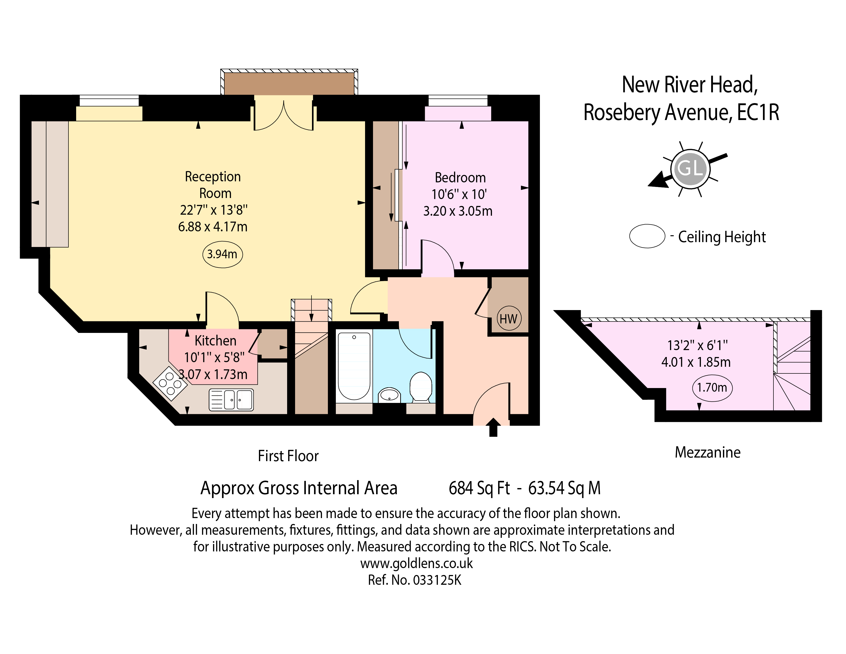 Apartment 56, Rosebery Avenue, Islington floorplan