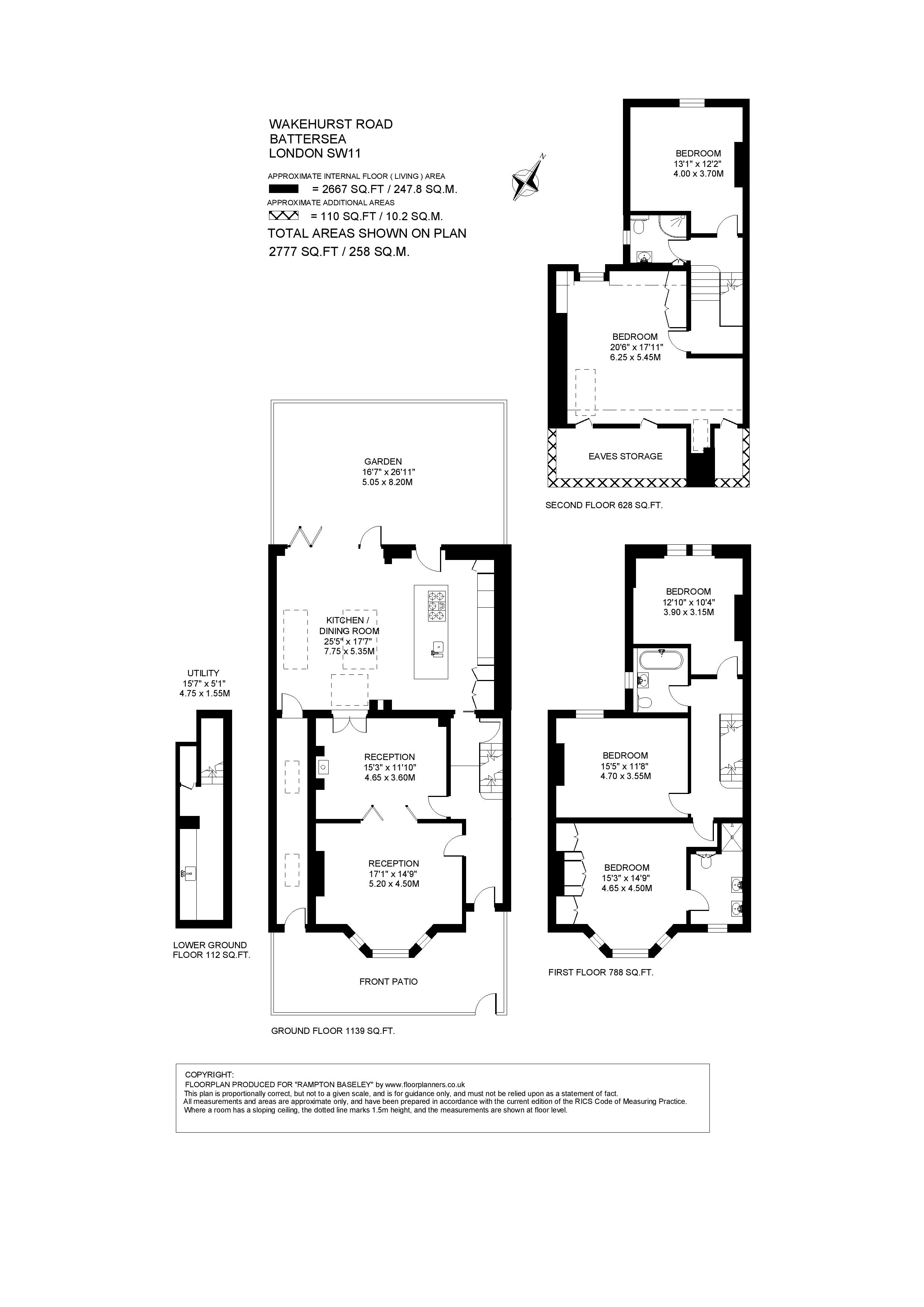 61, Wakehurst Road, London floorplan