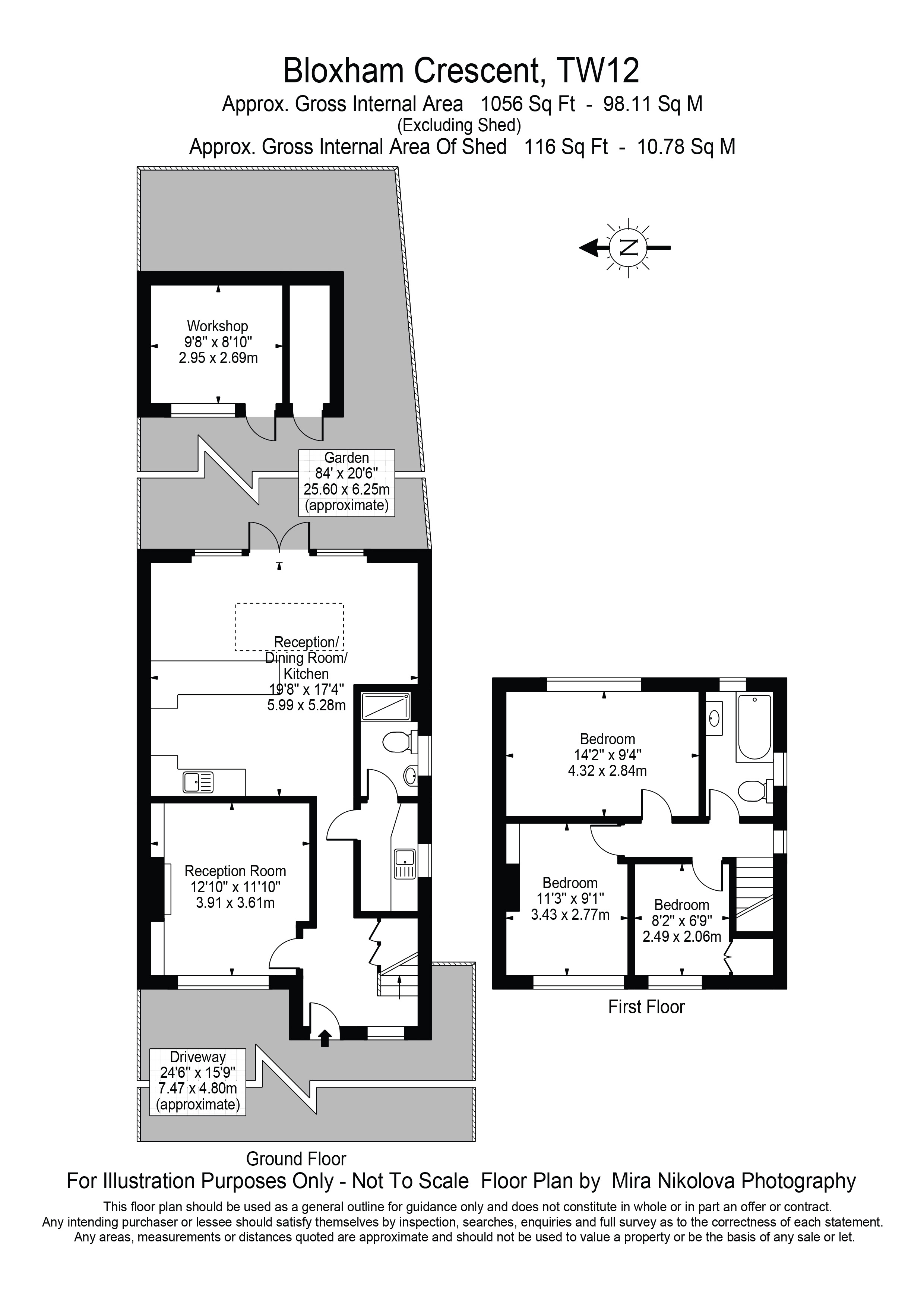 3 Bedrooms End terrace house for sale in Bloxham Crescent, Hampton TW12