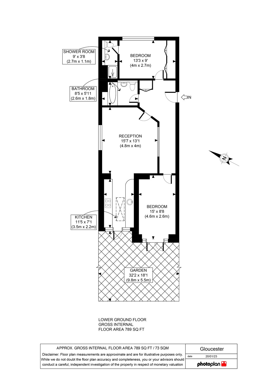 Flat 1, 161-163, Gloucester Avenue, London floorplan