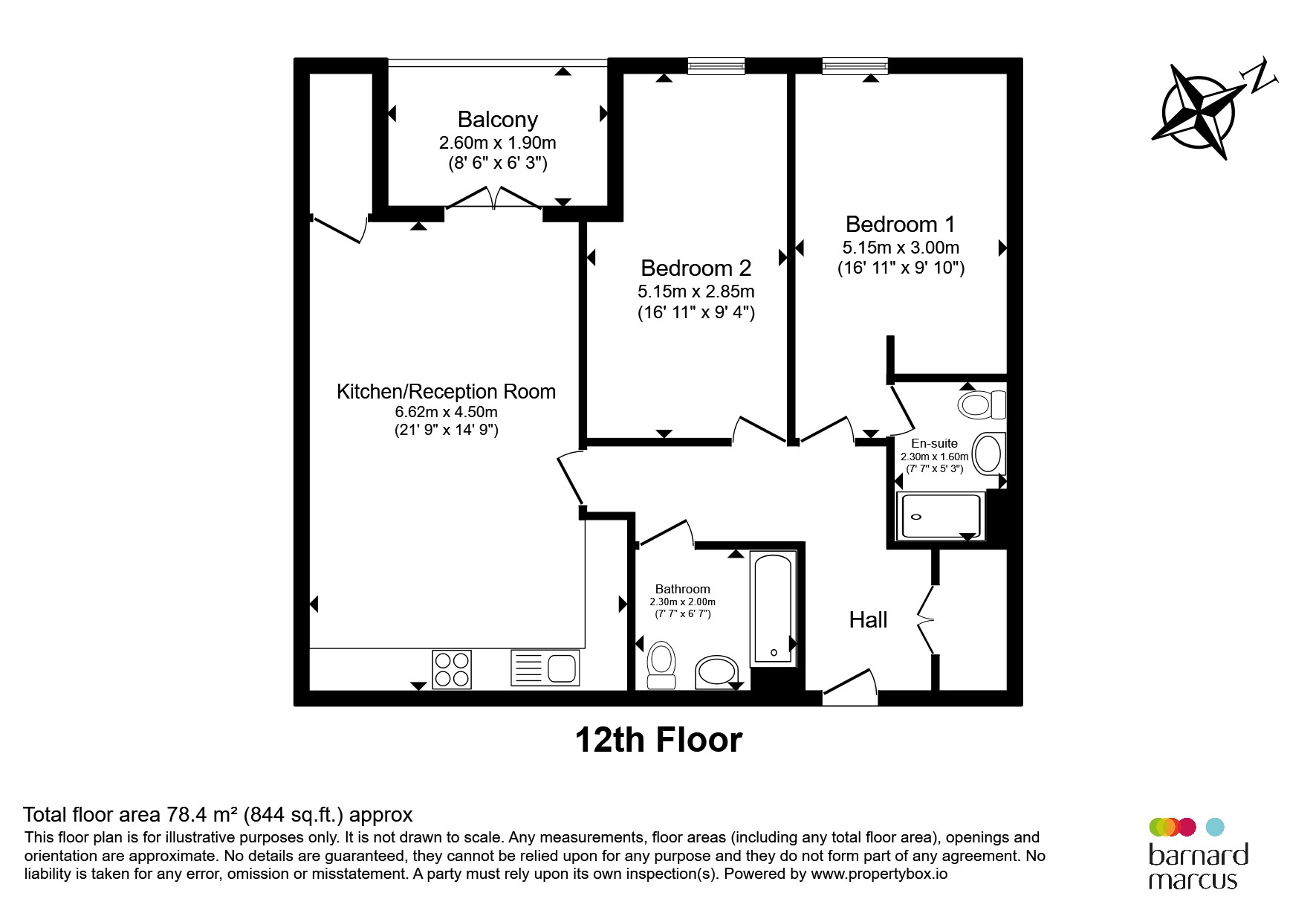 Flat 89, Tavernelle House, 289, High Street, Sutton floorplan