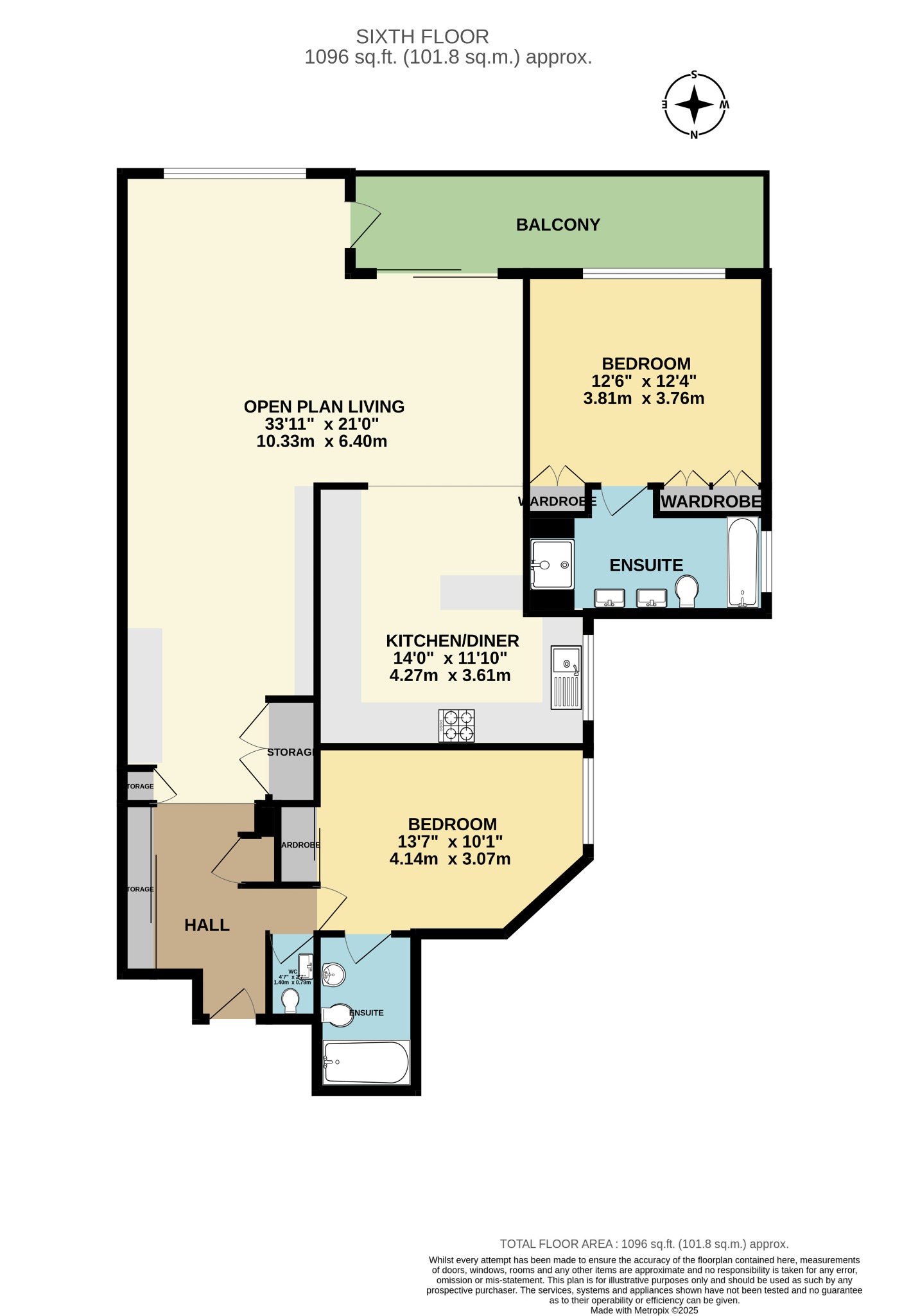 Flat 51, Craghead, Bournemouth floorplan