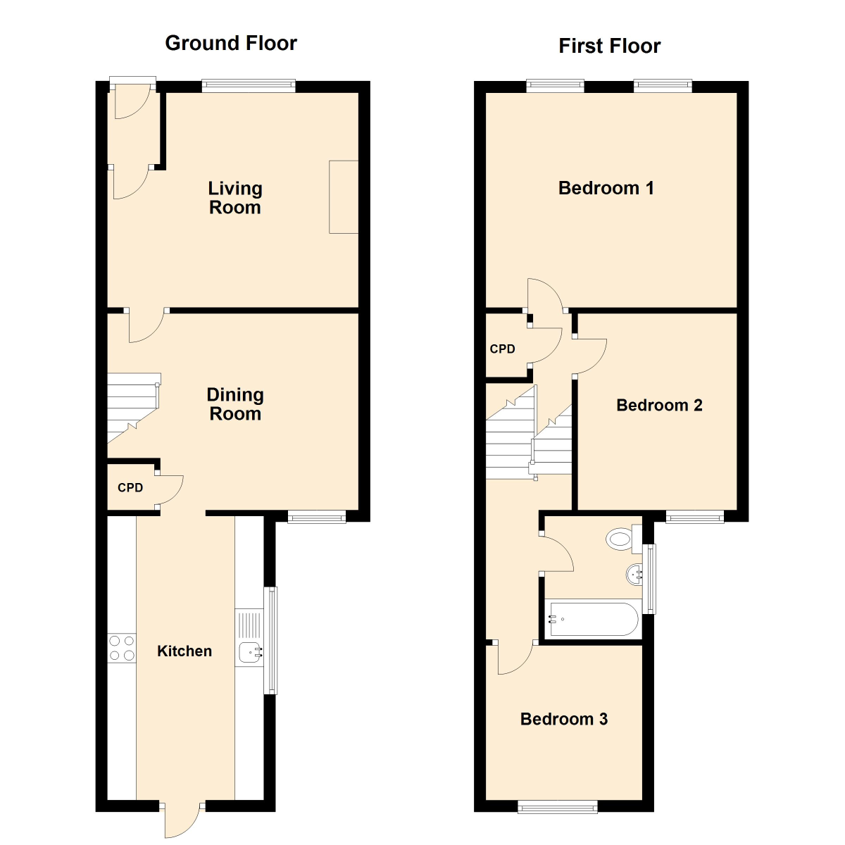East Cliff, Folkestone, Kent CT19, 3 bedroom terraced house for sale