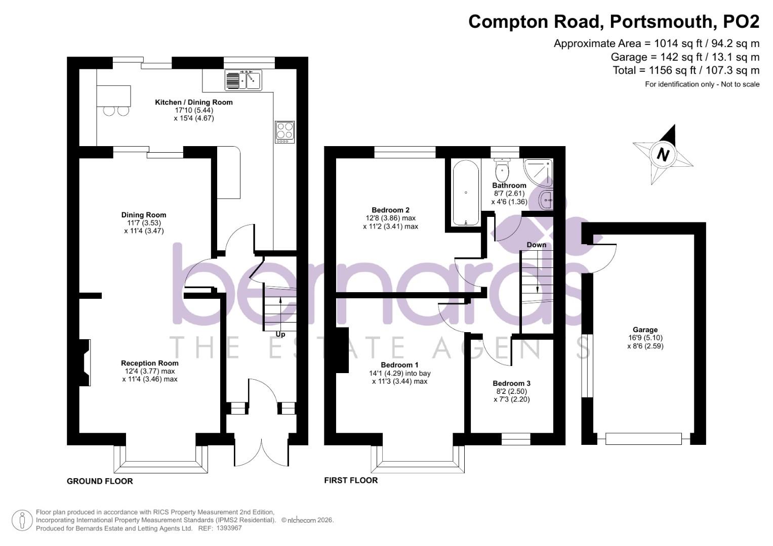 75, Compton Road, Portsmouth floorplan