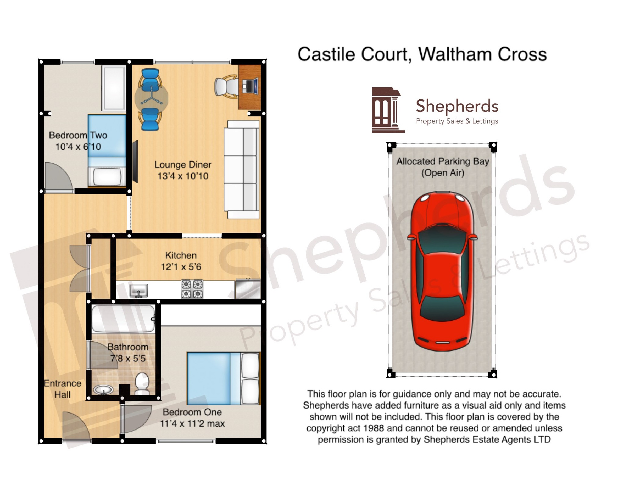 2 Bedrooms Maisonette for sale in Castile Court, Waltham Cross, Hertfordshire EN8