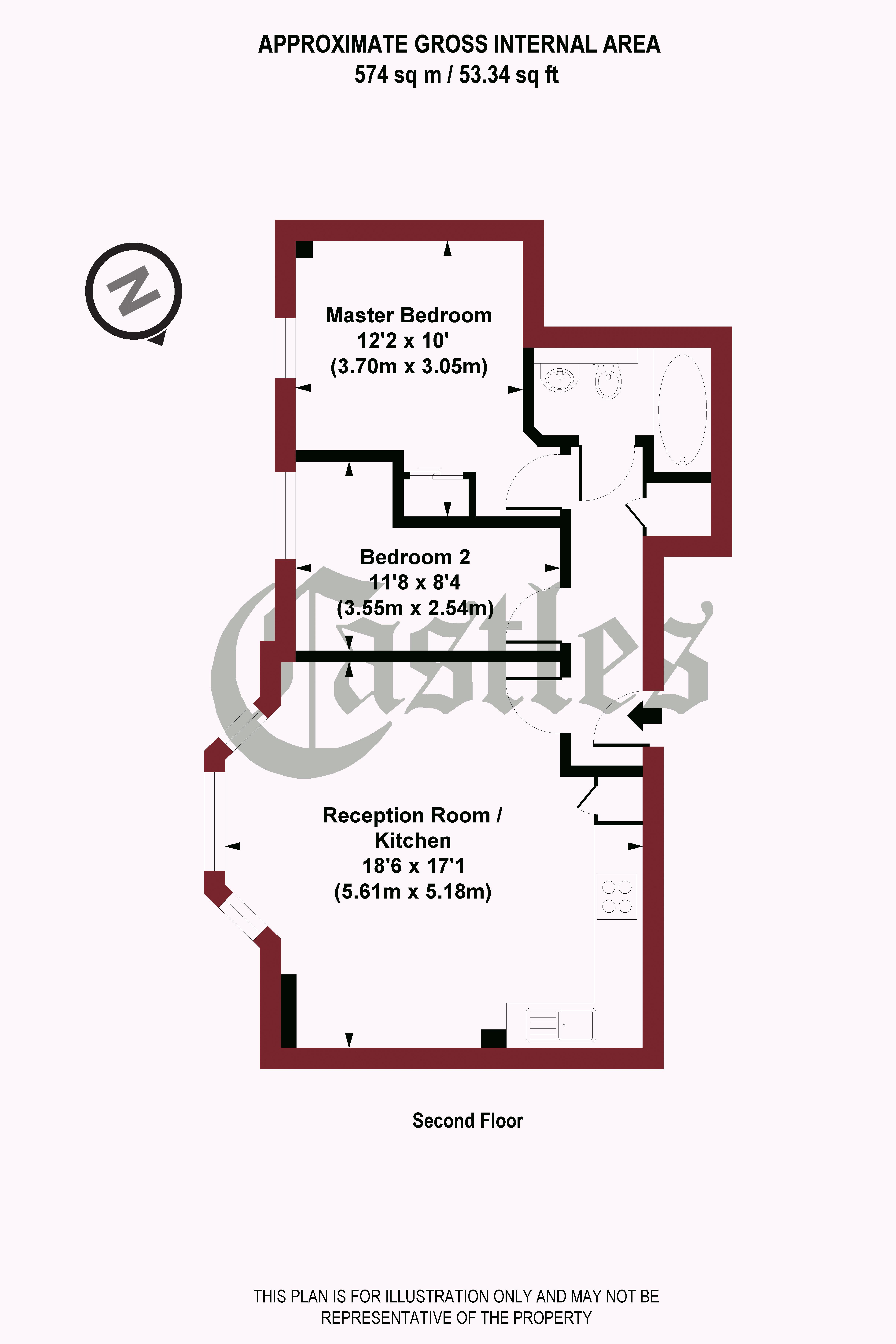 2 Bedrooms Flat for sale in Melrose House, Hillfield Avenue N8