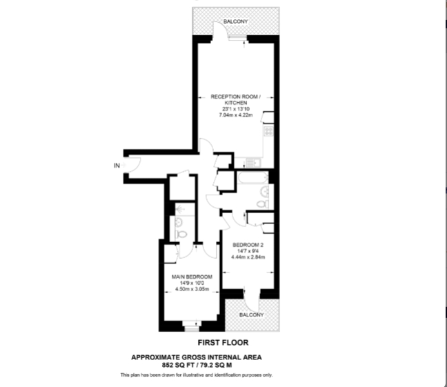 Flat 103, Austwick Court, 32 Brumwell Avenue, Woolwich floorplan