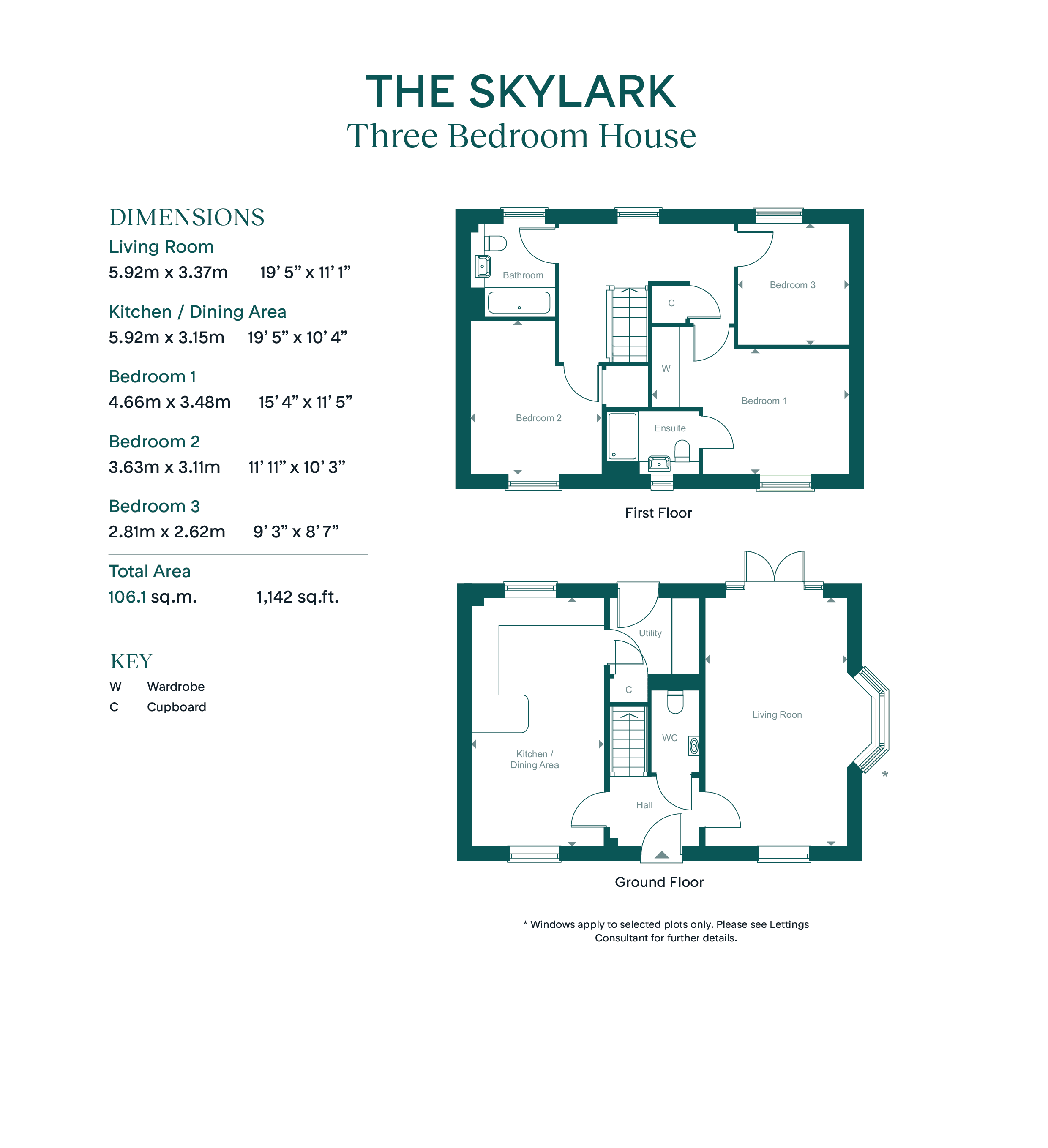 44 Honeysuckle Avenue - Skylark RL, Leaf Living at The Burrows, Paddock Wood, TN12, Paddock Wood floorplan