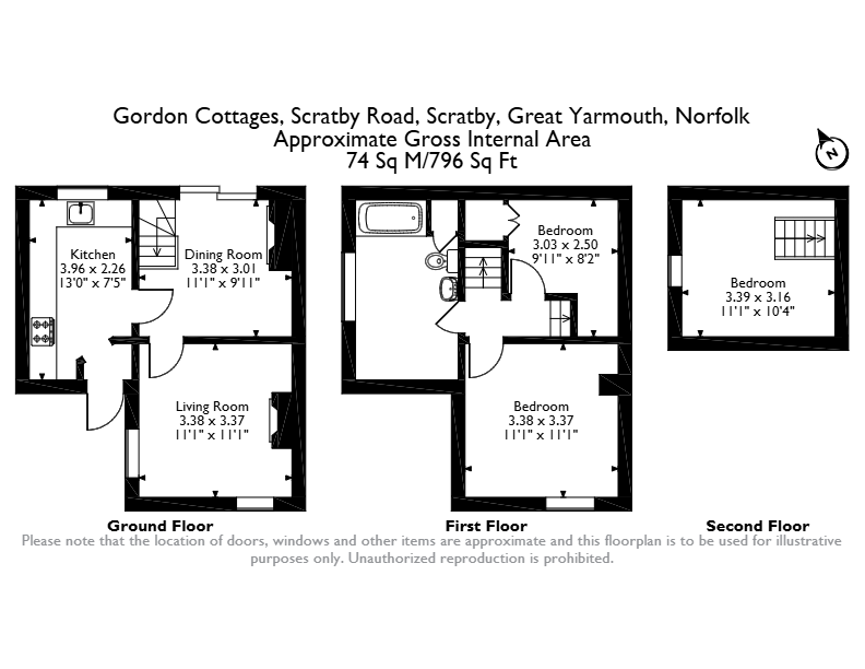 1 Gordon Cottages, Scratby Road, Great Yarmouth floorplan