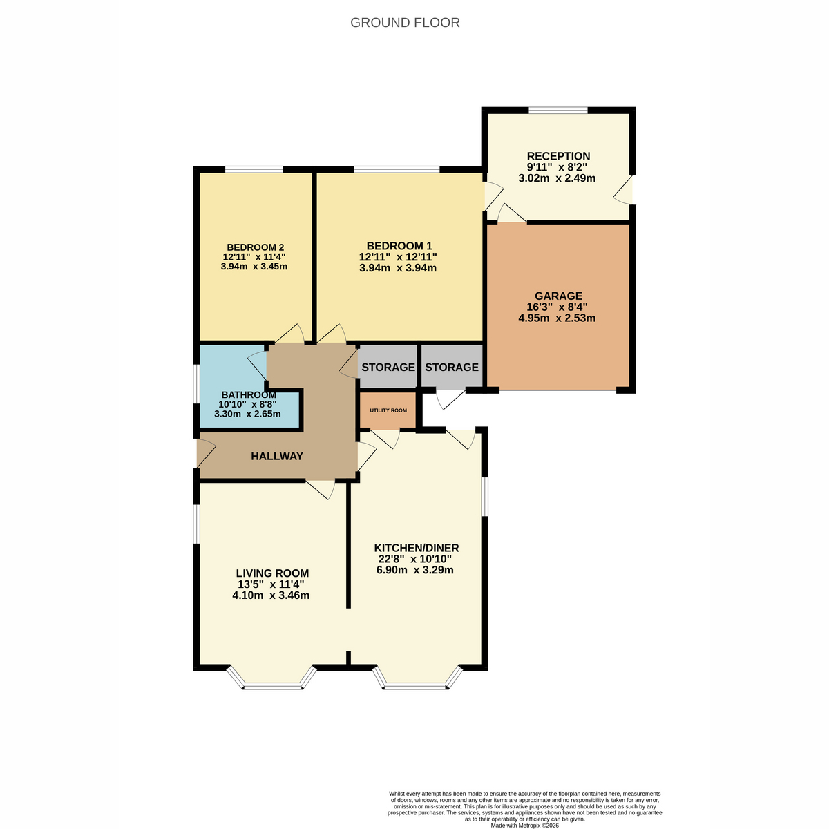 6, Tissington Avenue, Church Warsop floorplan